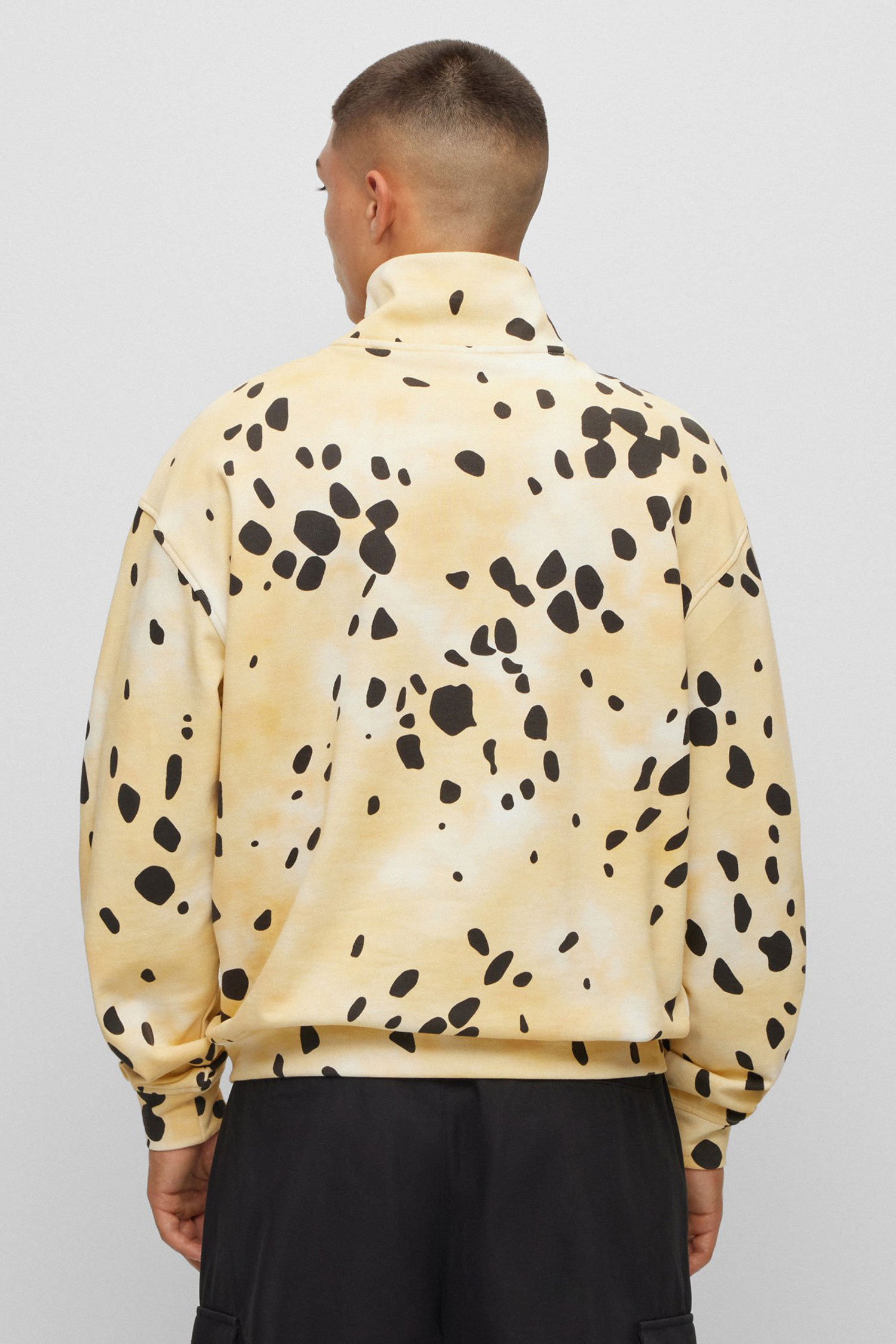 Мужская желтая спортивная кофта с узором HUGO 50498226;278