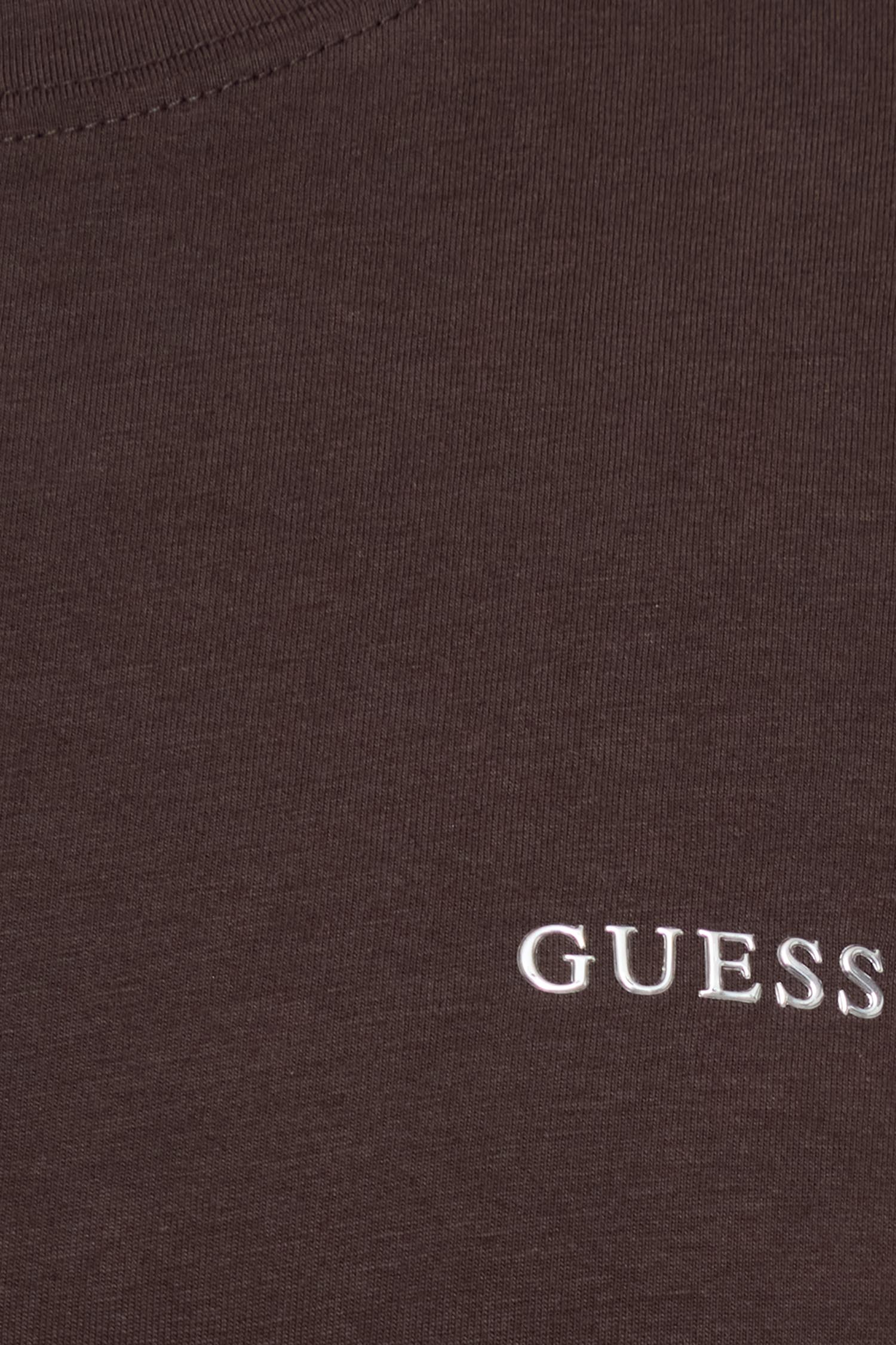 Женская темно-коричневая футболка Guess V6RI07.J1314;A10K