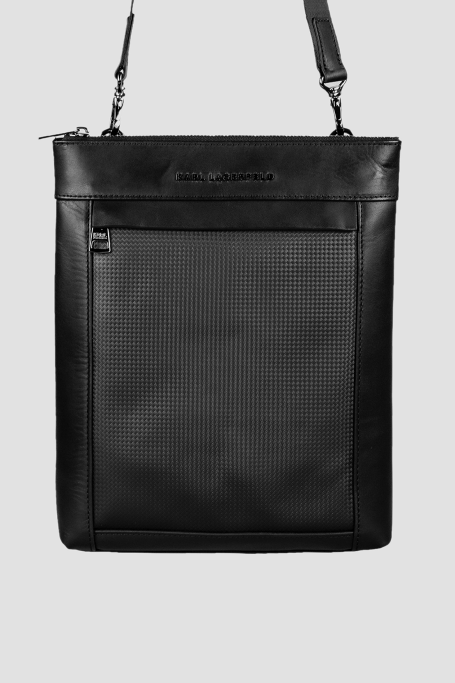 Мужская черная кожаная сумка Karl Lagerfeld 521450.815903;990