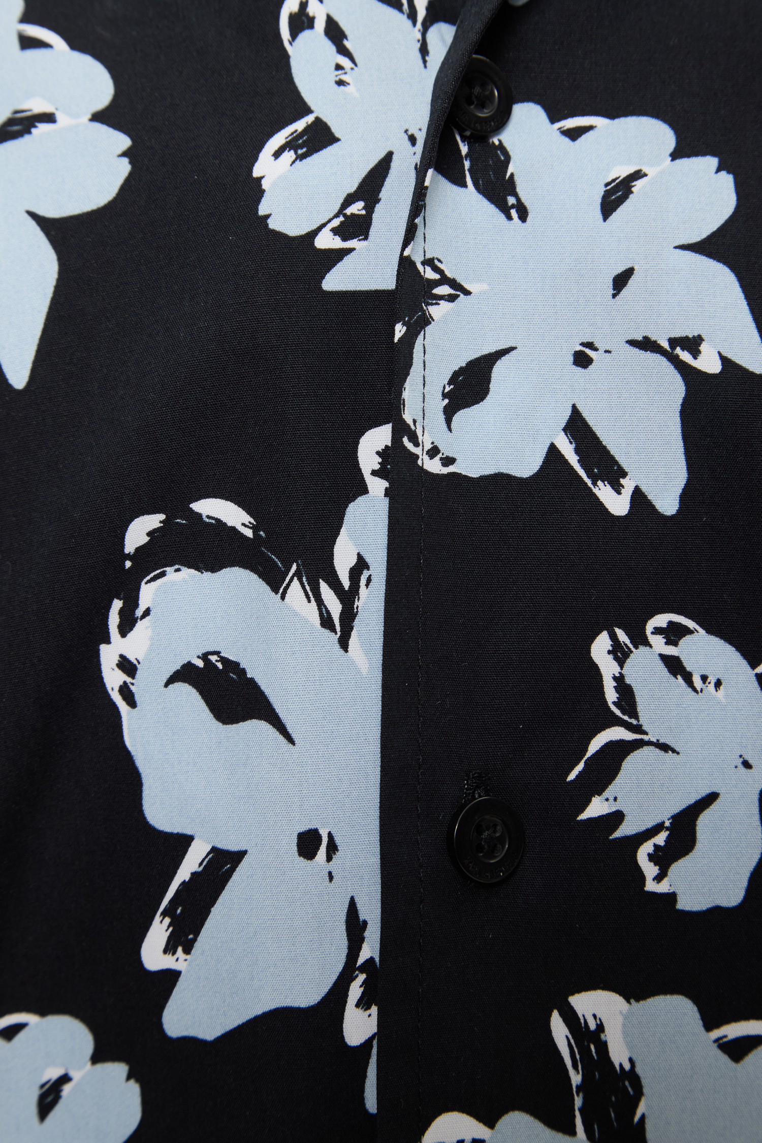 Мужская черная рубашка с узором Karl Lagerfeld 552624.605521;996