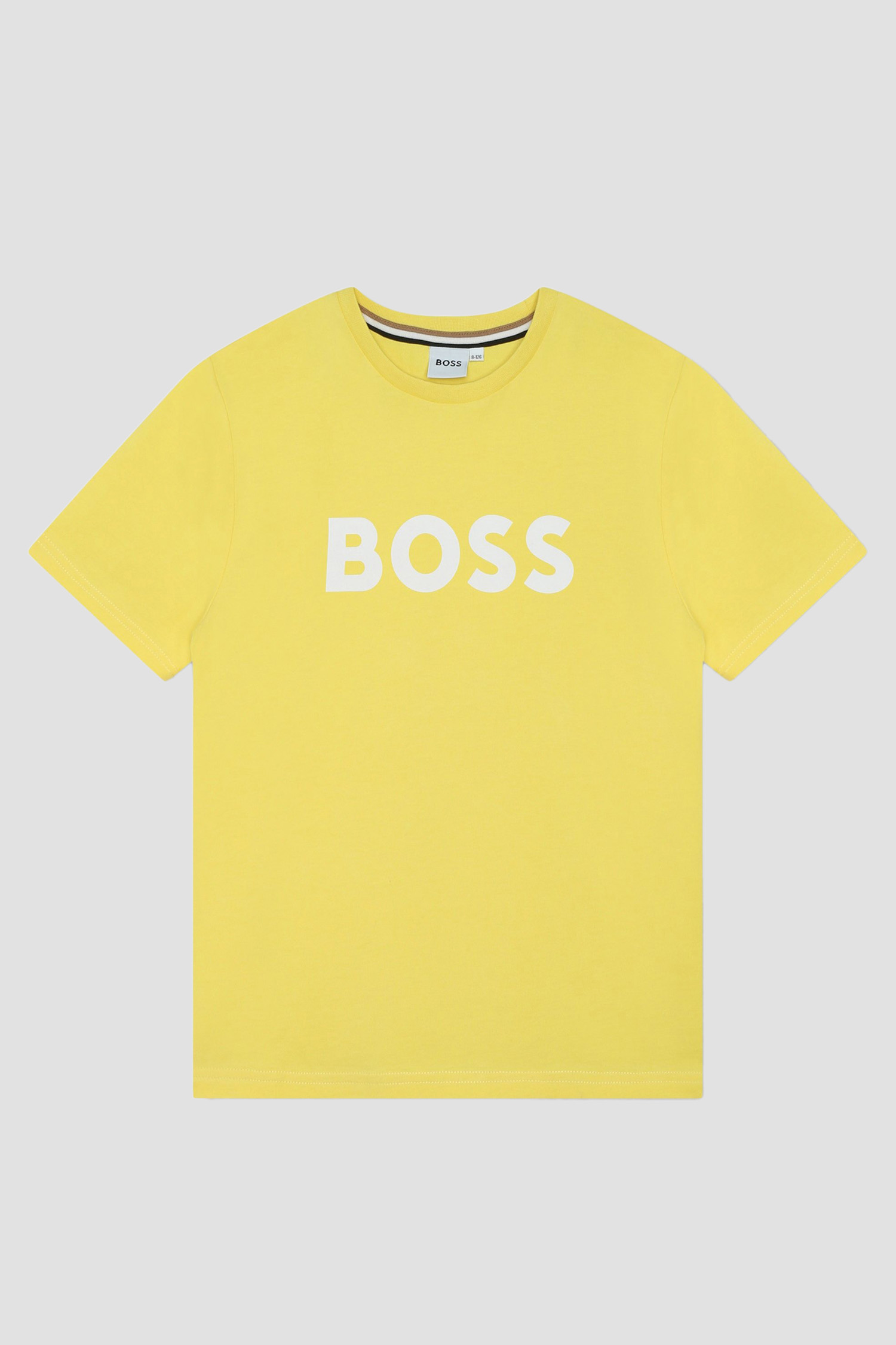Детская желтая футболка BOSS kids J50718;508