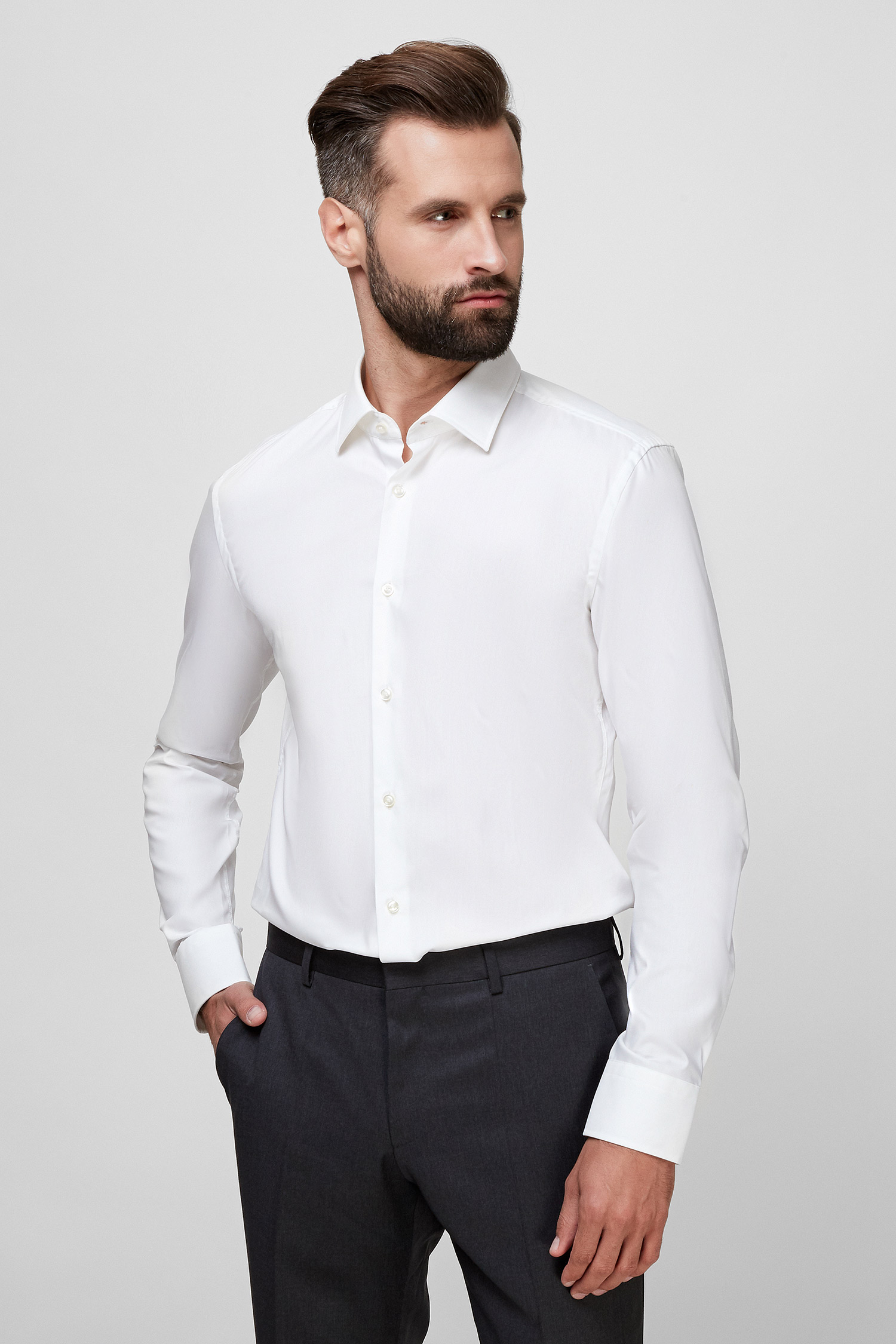 Чоловіча біла сорочка BOSS 50327693;100