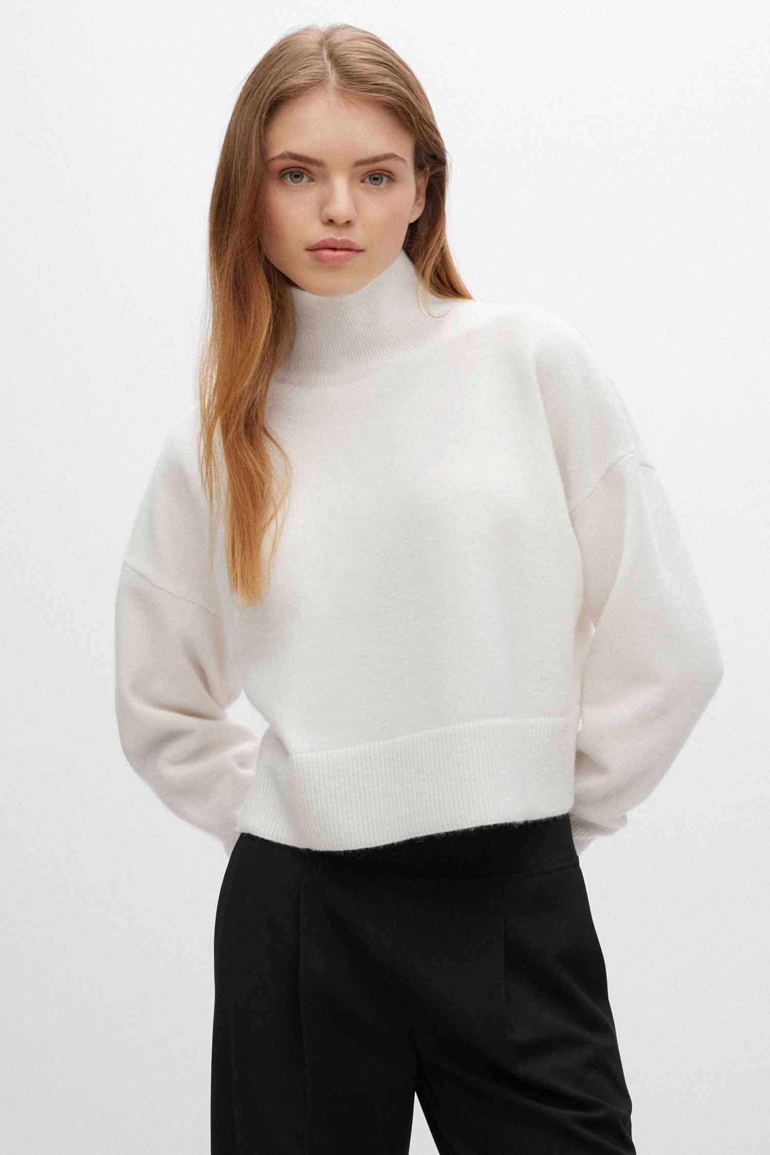 Жіночий білий вовняний светр HUGO 50477136;102