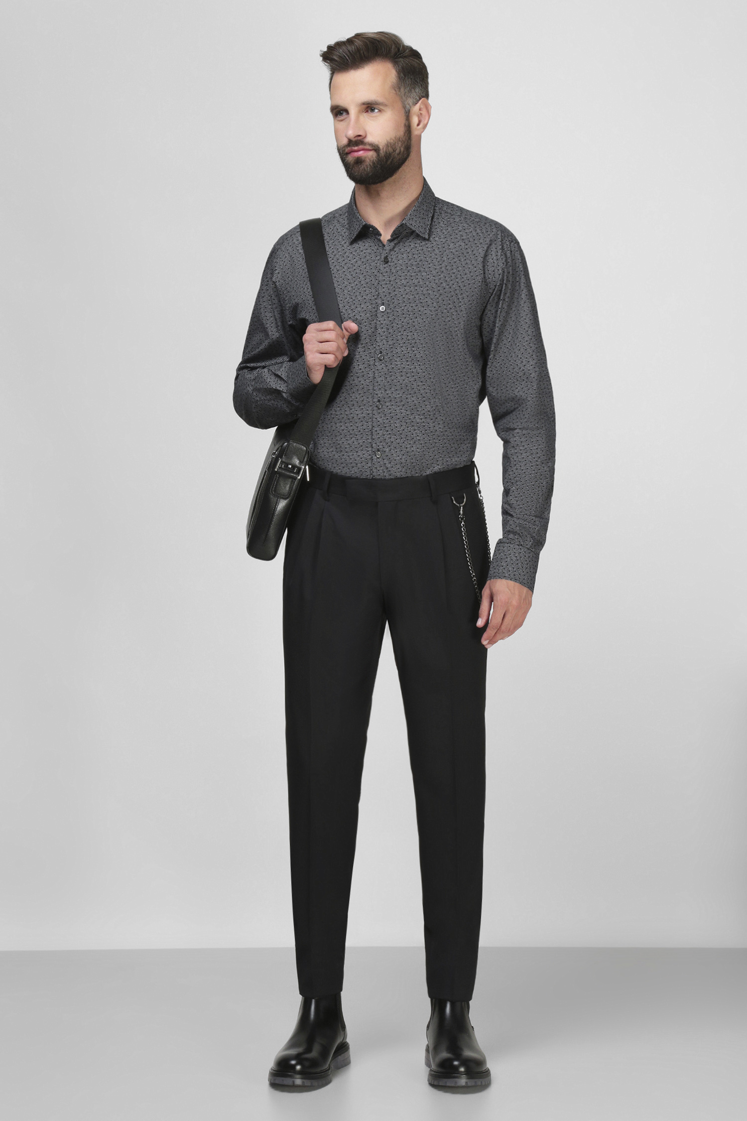 Мужская черная рубашка Karl Lagerfeld 592638.605003;990