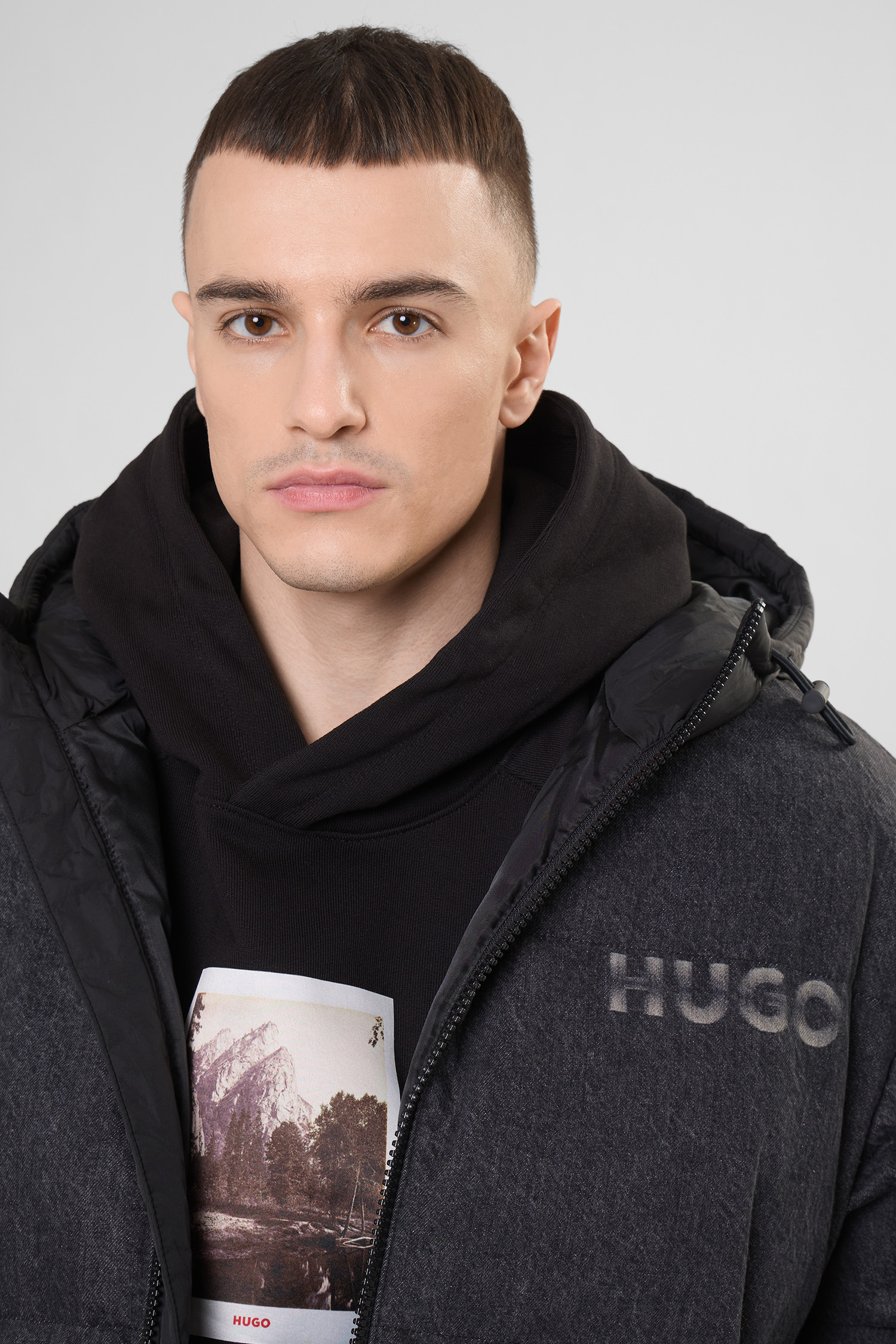 Мужская черная куртка HUGO BLUE 50546769;003