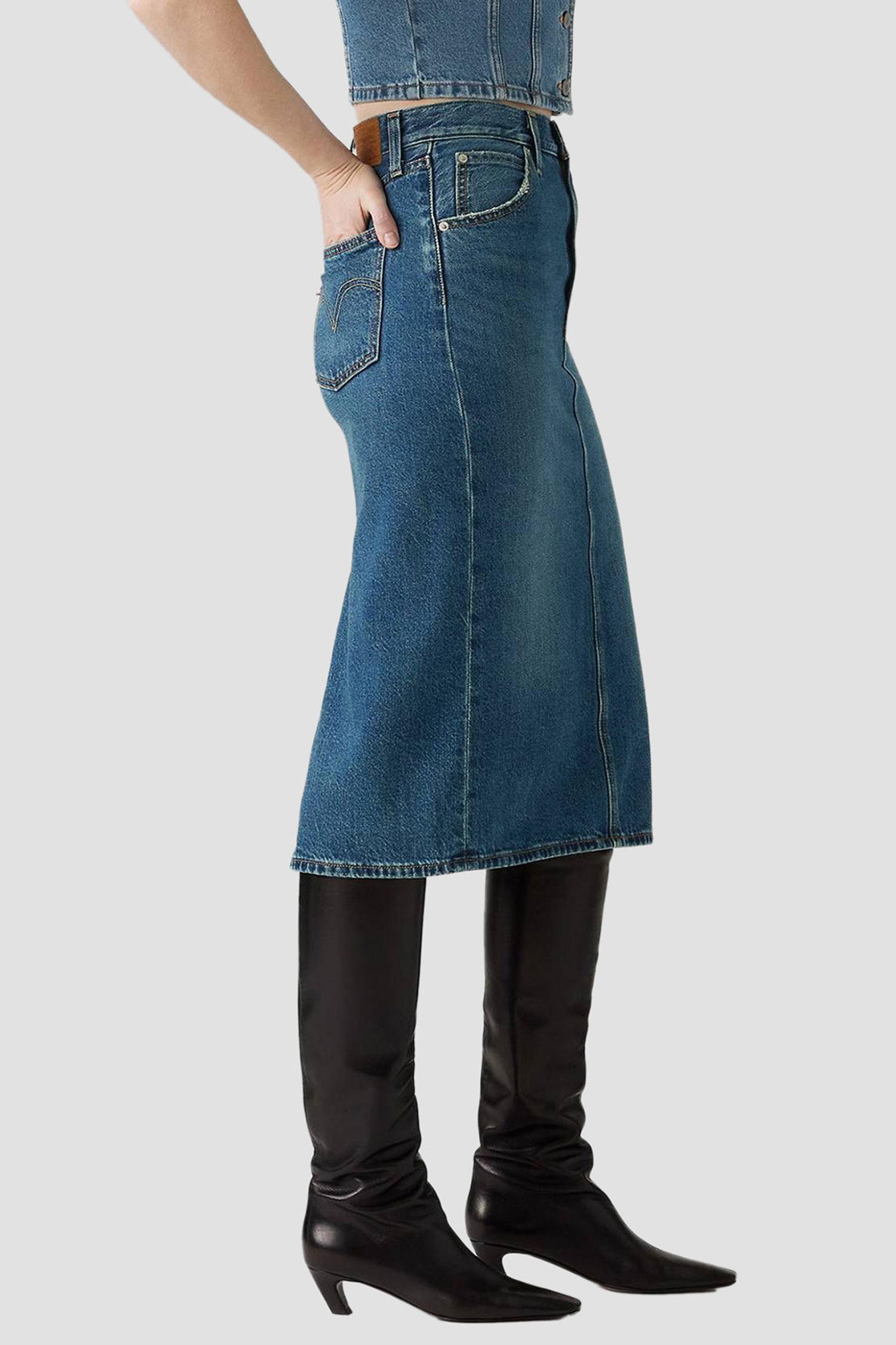 Жіноча синя джинсова спідниця Levi’s® 001VH;0006