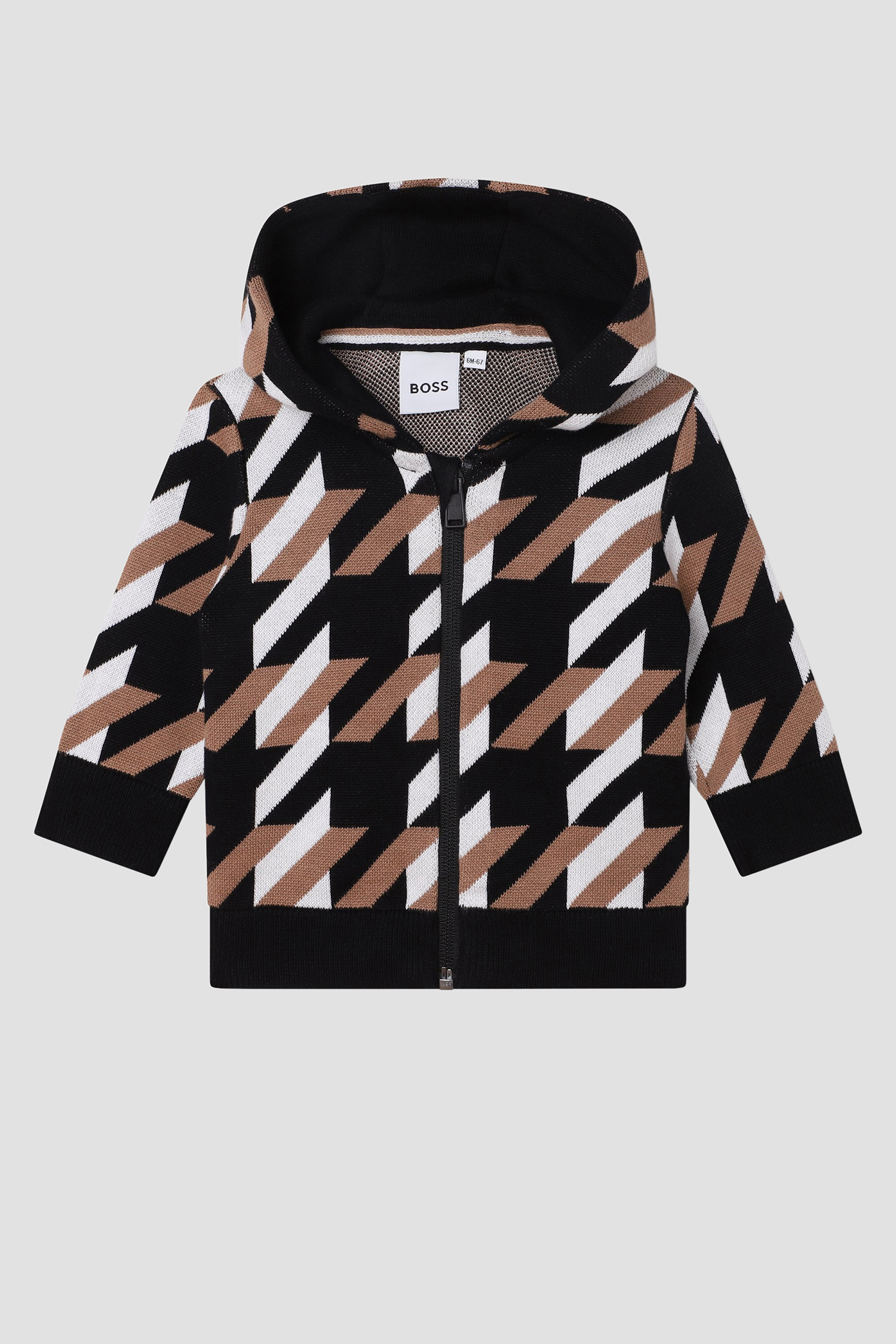 Дитяча кофта на блискавці з візерунком BOSS kids J05A41;M13