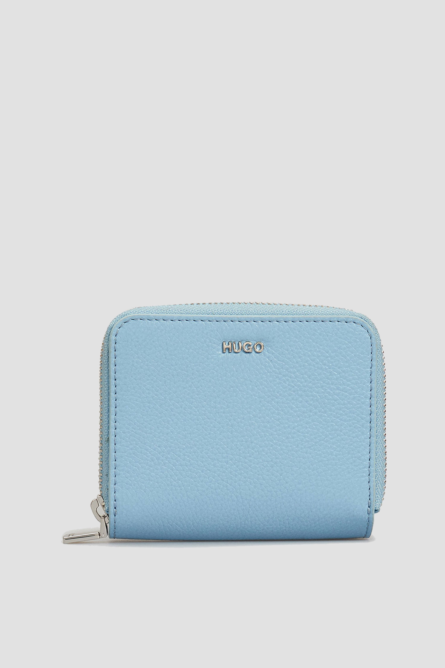 Жіночий блакитний шкіряний гаманець HUGO 50452328;451
