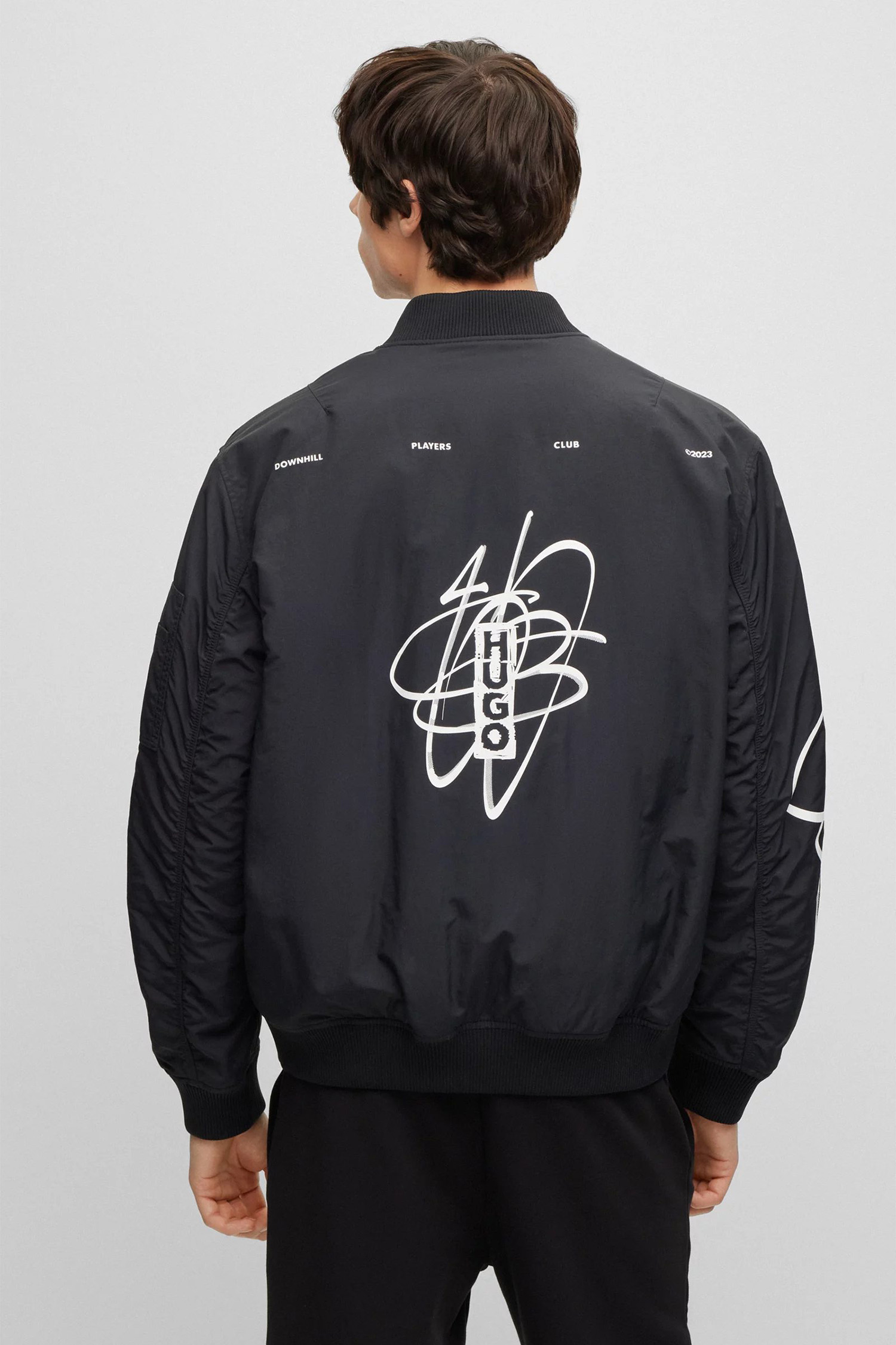 Мужской черный бомбер HUGO 50493670;001