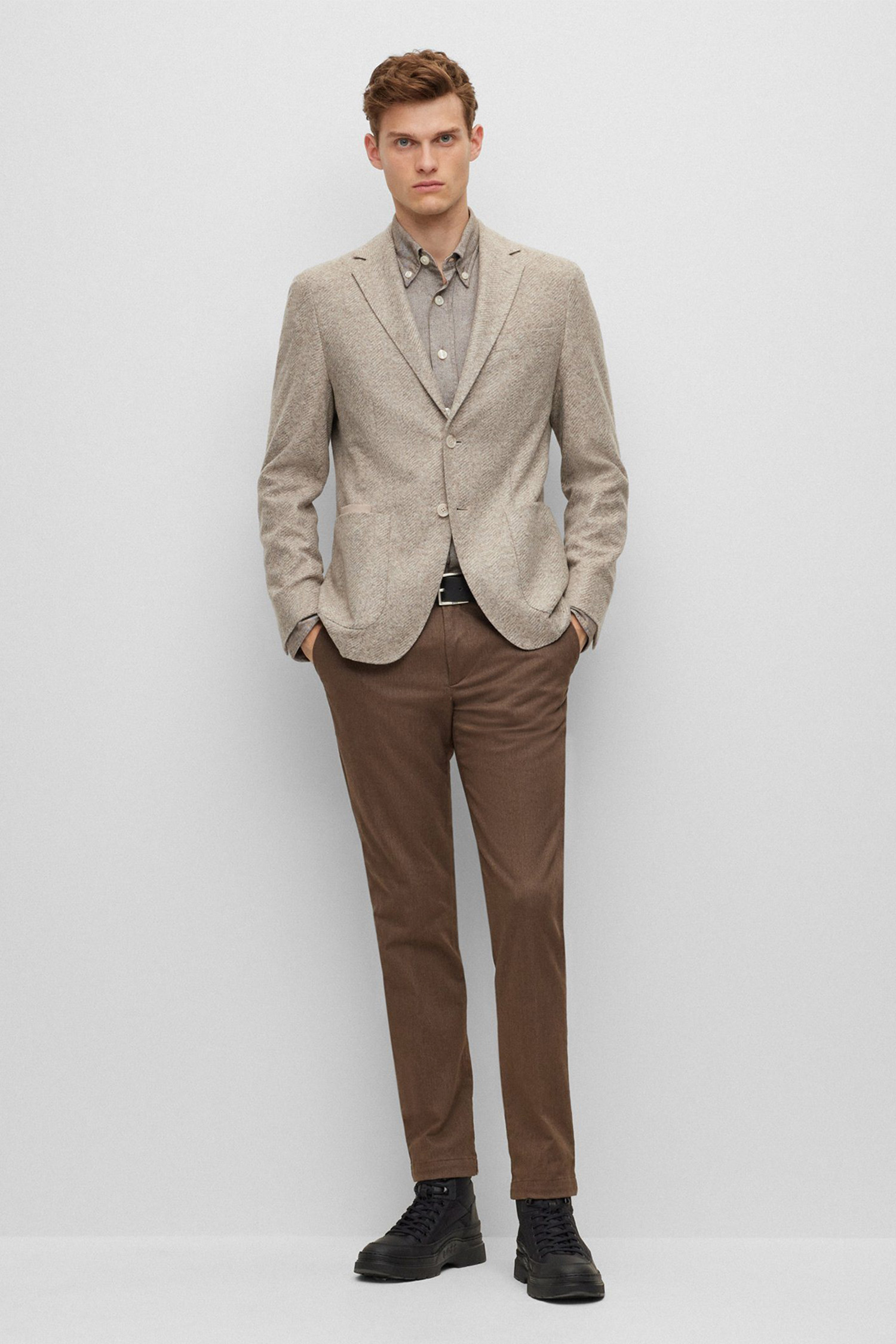 Мужской бежевый блейзер BOSS 50502515;131