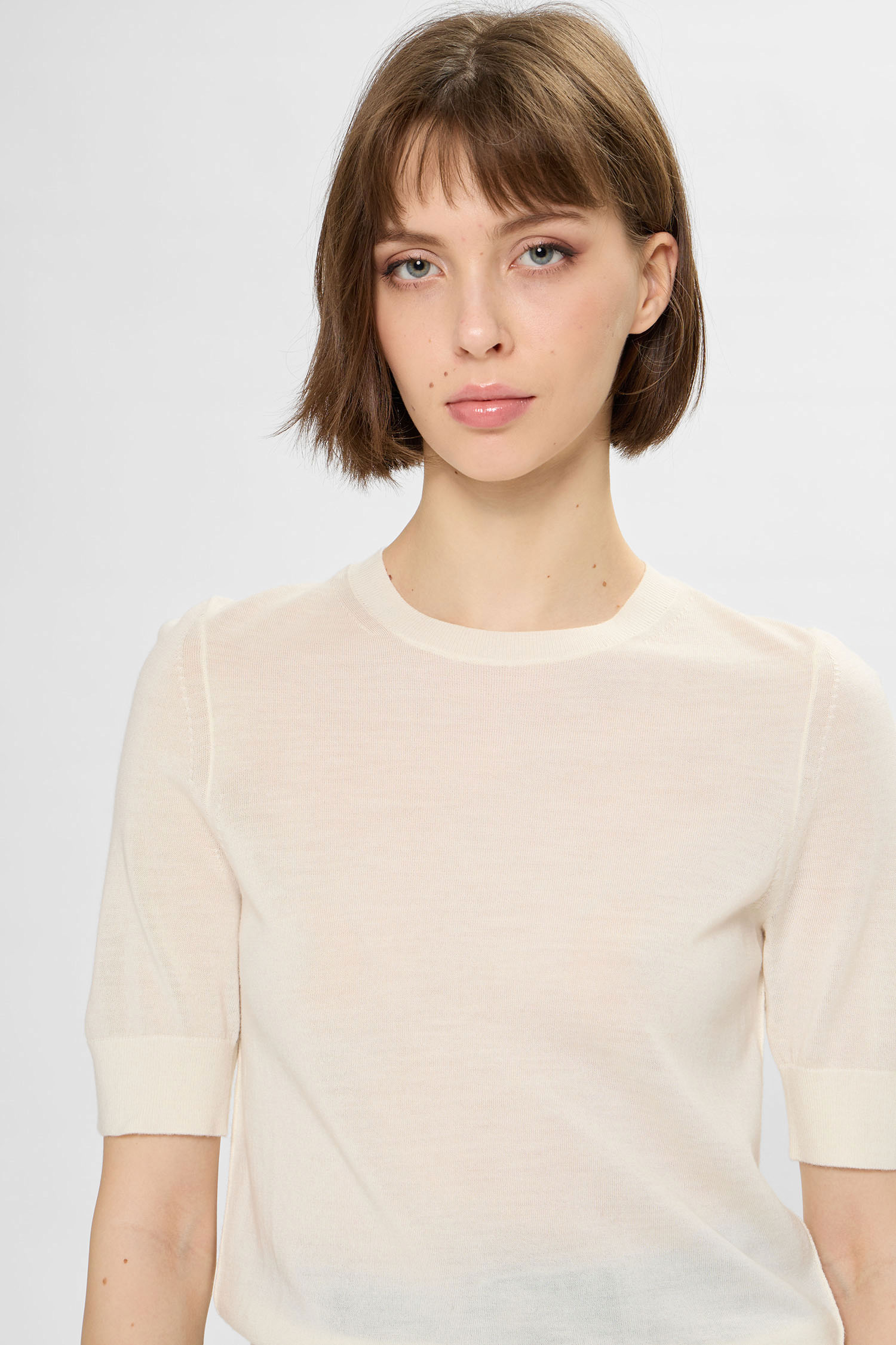 Жіночий білий вовняний джемпер BOSS 50544996;118