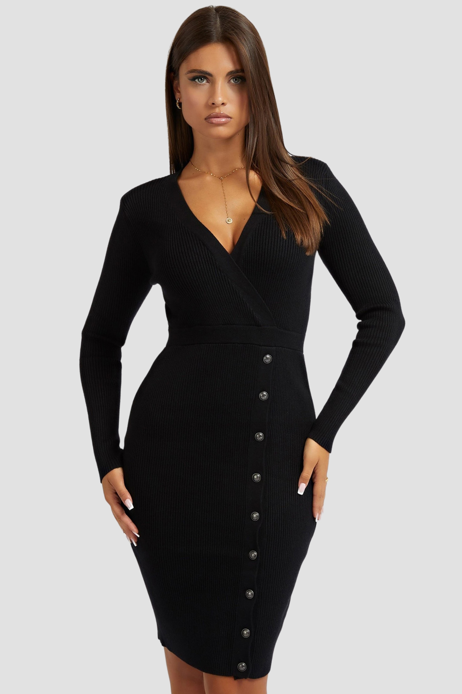 Женское черное платье Guess W2BK39.Z2V42;JBLK
