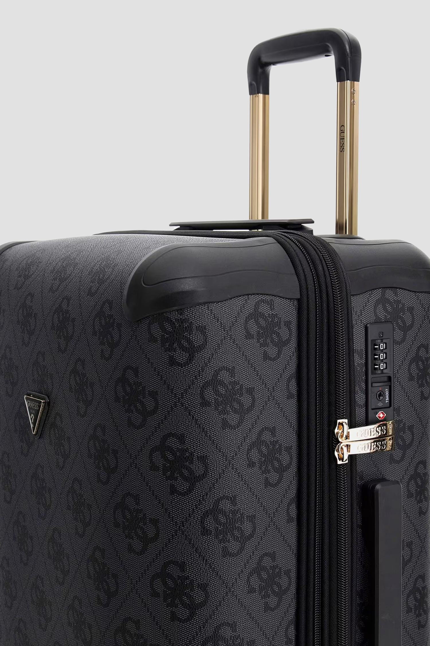 Темно-серый чемодан с узором Guess TWO868.89820;CLO