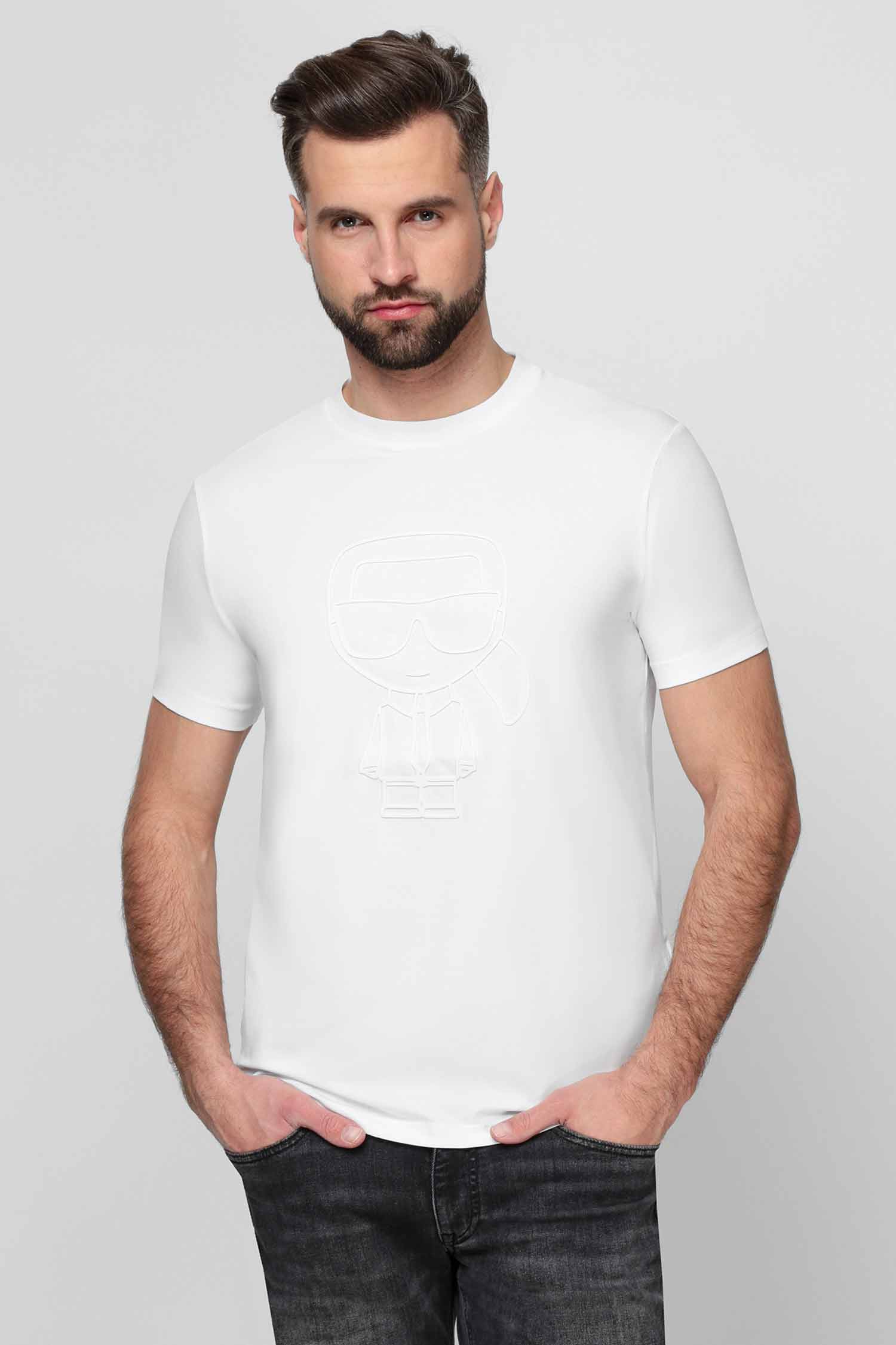 Чоловіча біла футболка Karl Lagerfeld 521221.755089;10