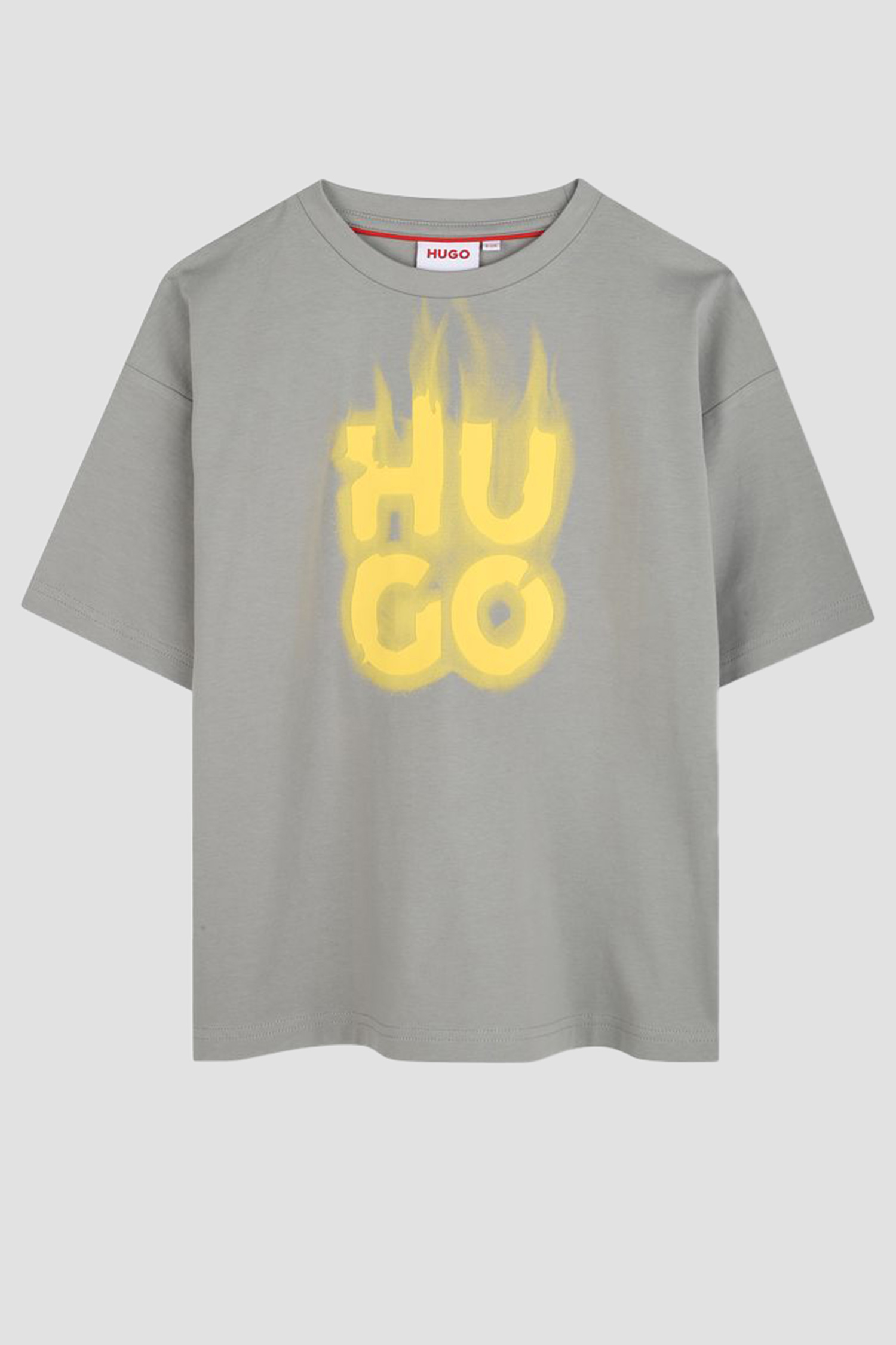 Дитяча сіра футболка HUGO kids G00338;03F