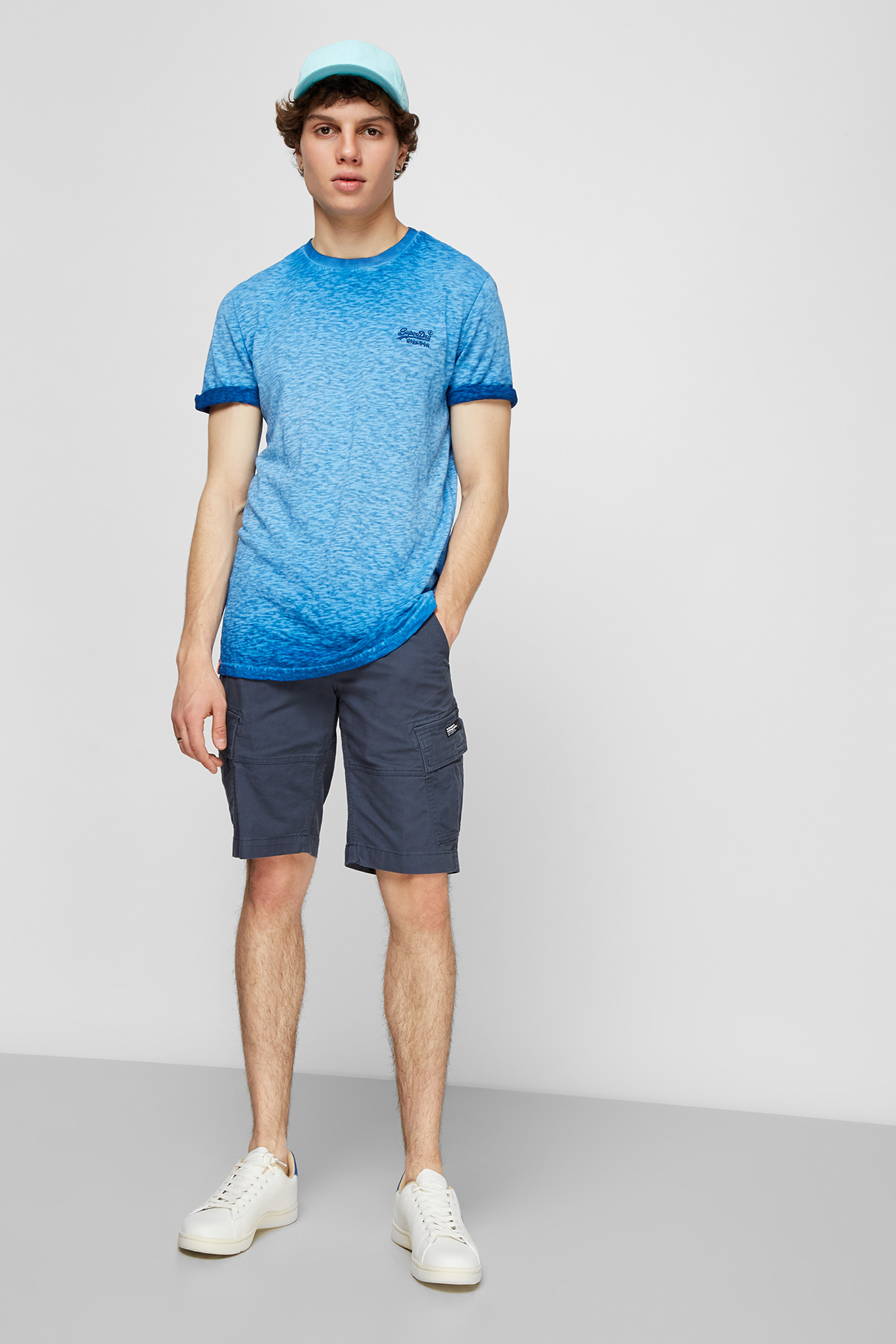 Мужская голубая футболка SuperDry M1010025A;69H