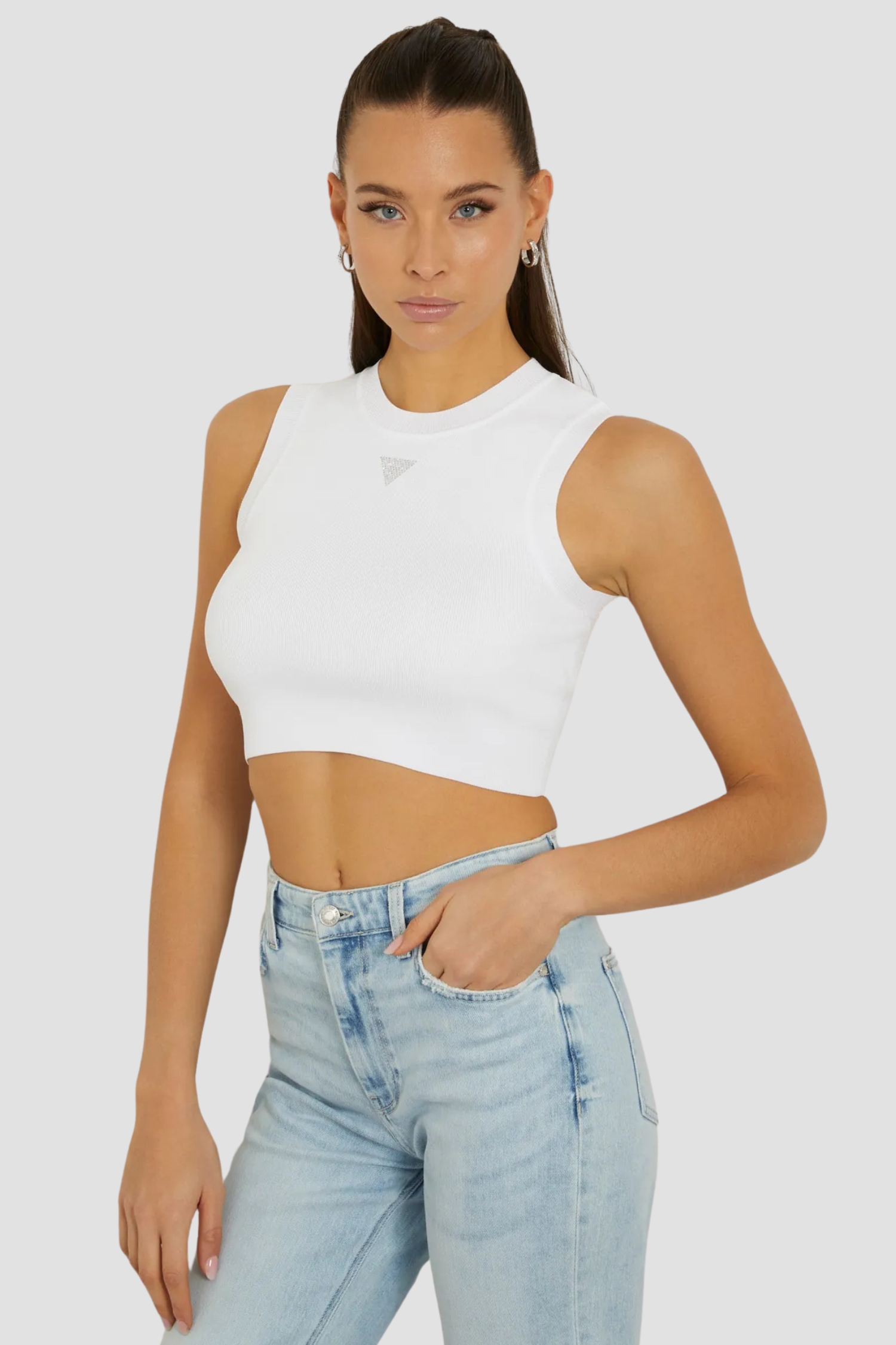 Женский белый топ Guess W4GZ34.Z3F40;G011