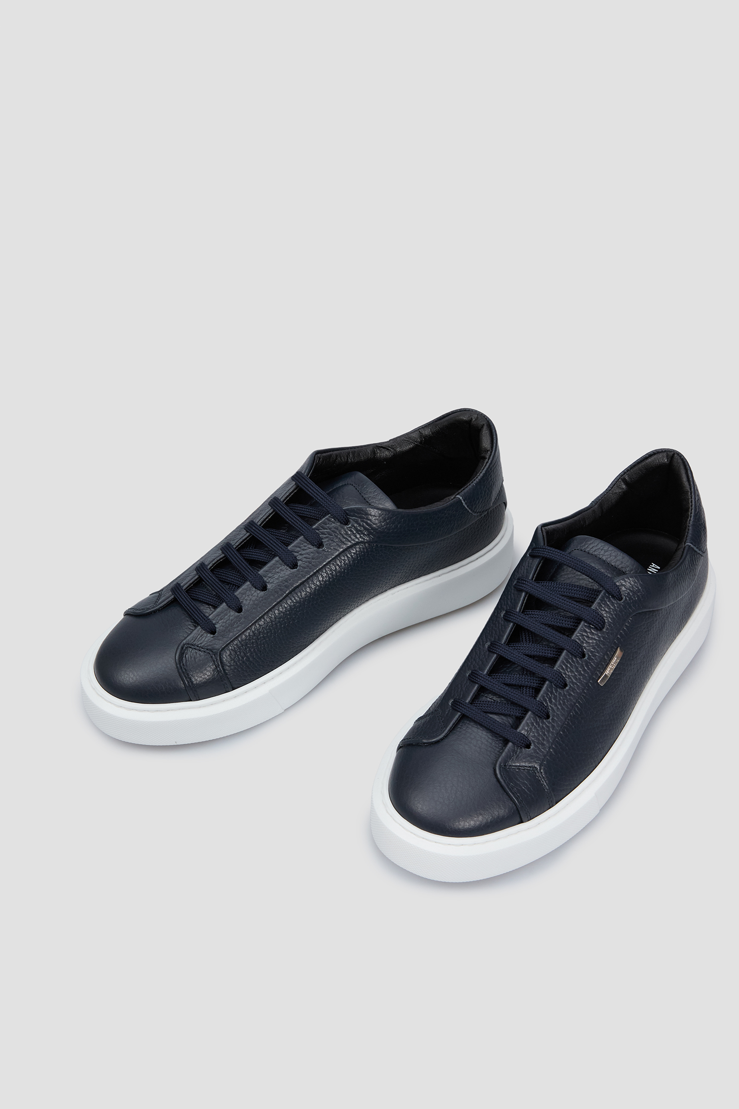 Чоловічі темно-сині шкіряні снікерси Antony Morato MMFW01666.LE300002;7073