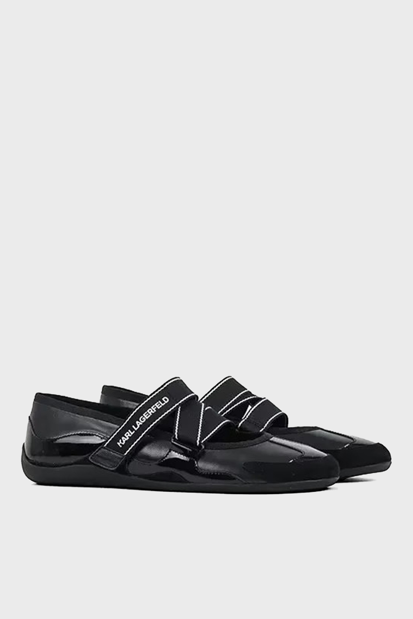Жіночі чорні шкіряні балетки Karl Lagerfeld KL66101;3M0