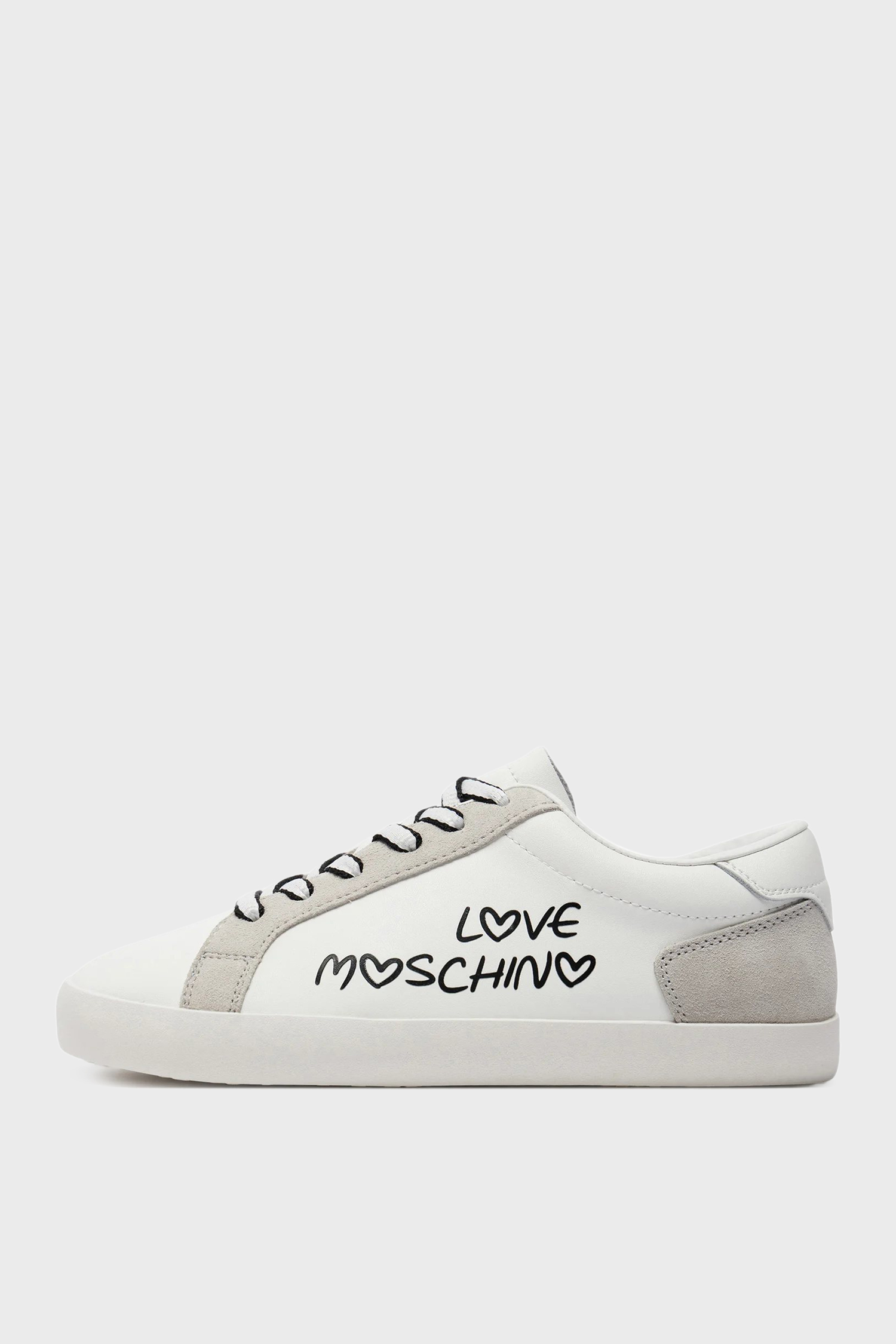 Женские белые кожаные сникерсы Moschino JA15512G0I.IAC;10A