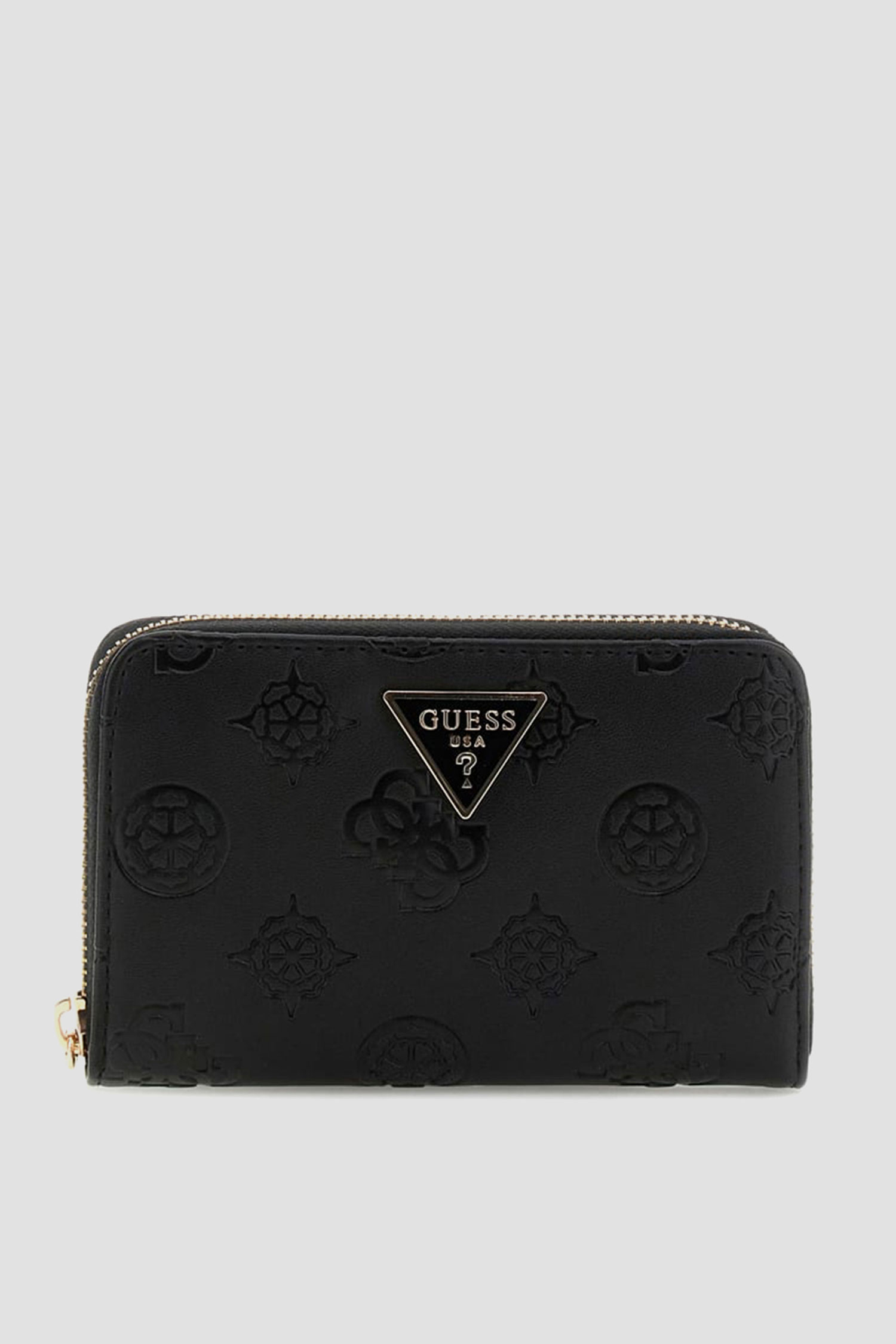 Жіночий чорний гаманець з візерунком Guess SWPG92.20400;BLO