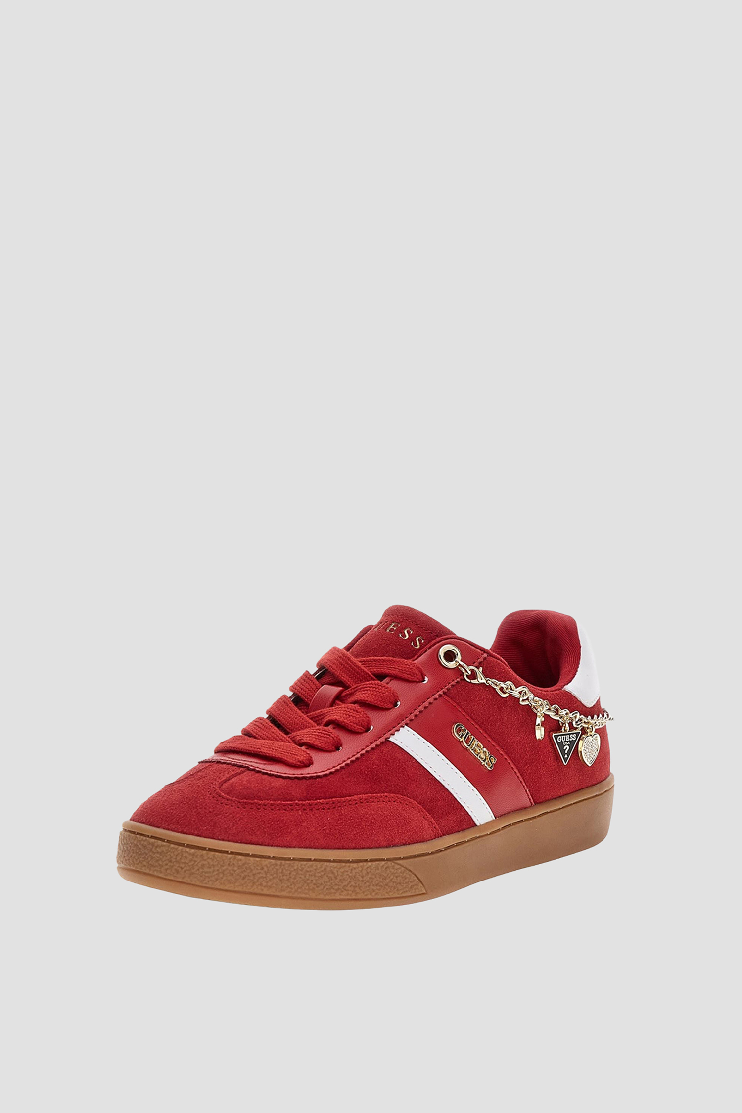 Жіночі червоні замшеві снікерси Guess FLTNAO.SUE12;RED