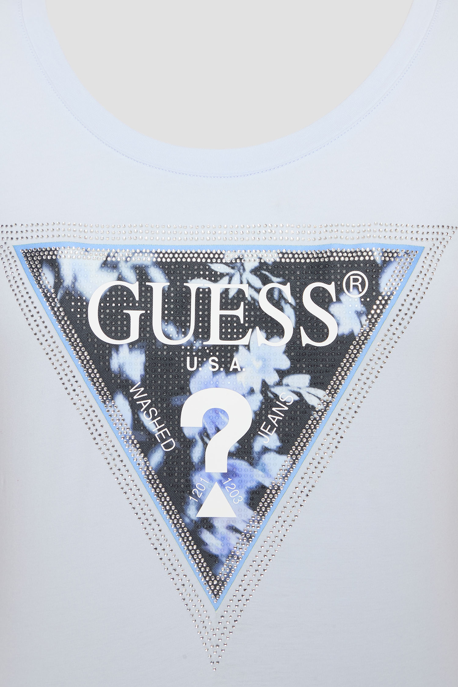 Женская голубая футболка Guess W5RI00.J1314;G7S1