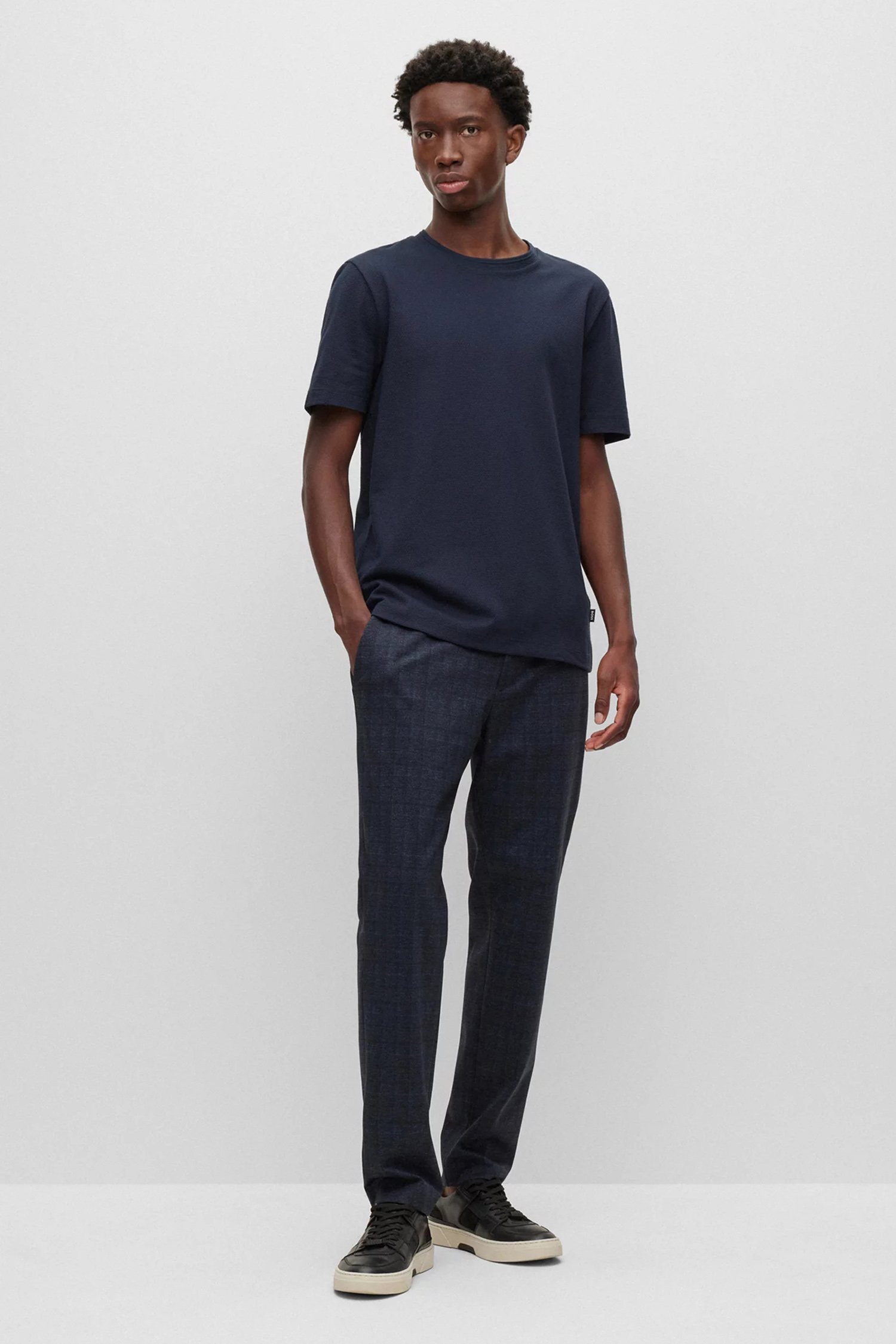 Мужская темно-синяя футболка BOSS 50452680;404