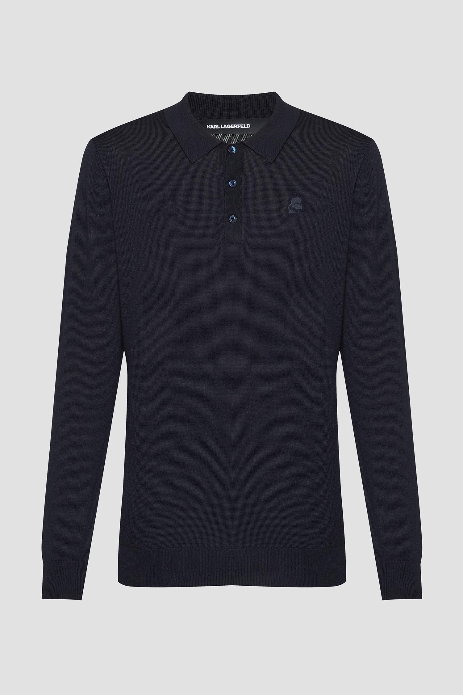 Чоловіче темно-синє вовняне поло Karl Lagerfeld 554399.655007;690