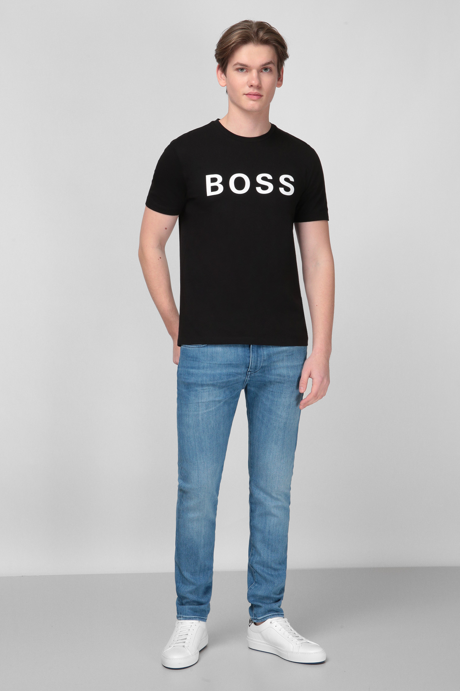 Черная футболка для парней BOSS 50430889;001