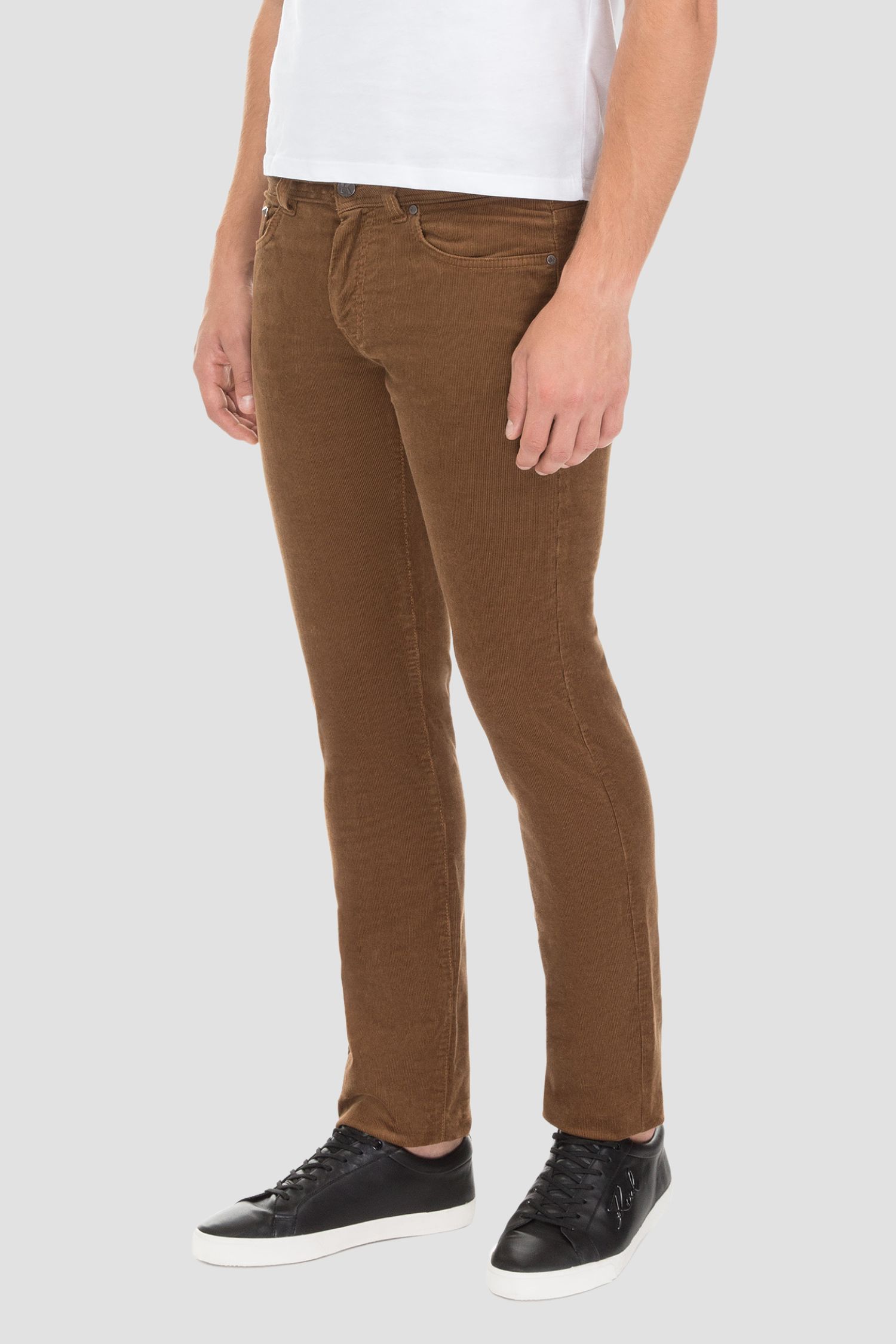 Чоловічі коричневі вельветові брюки Karl Lagerfeld 582822.265840;410