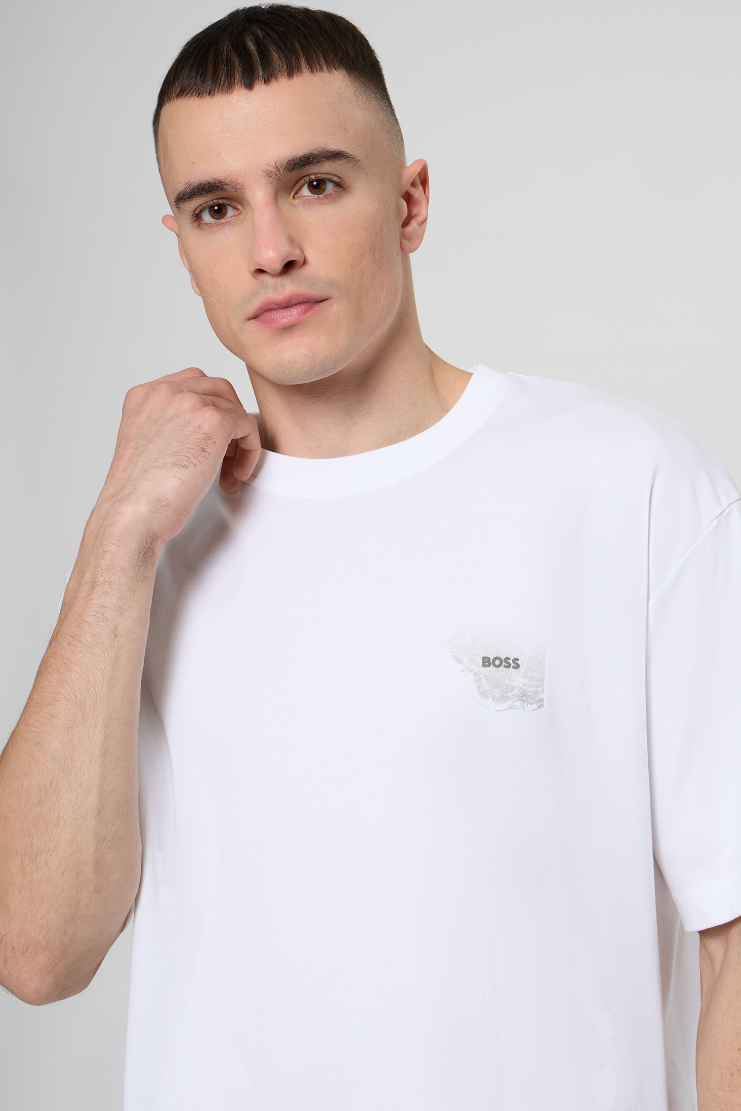 Чоловіча біла футболка BOSS 50556032;100