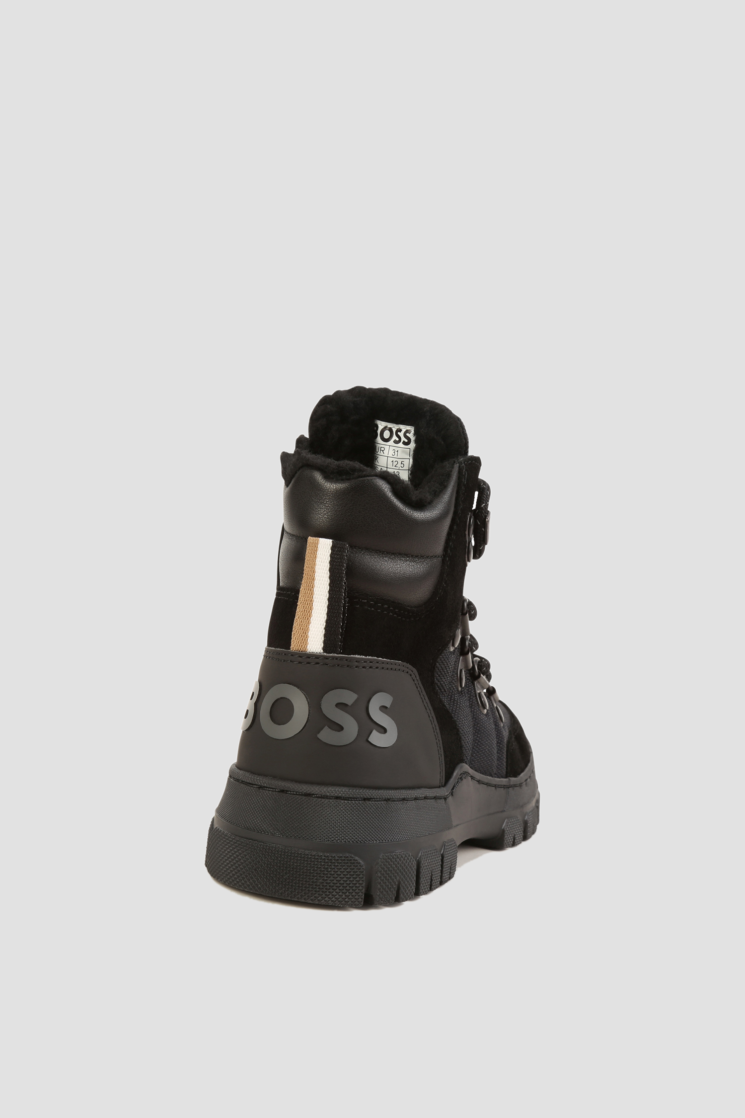 Детские черные ботинки BOSS kids J29365;09B