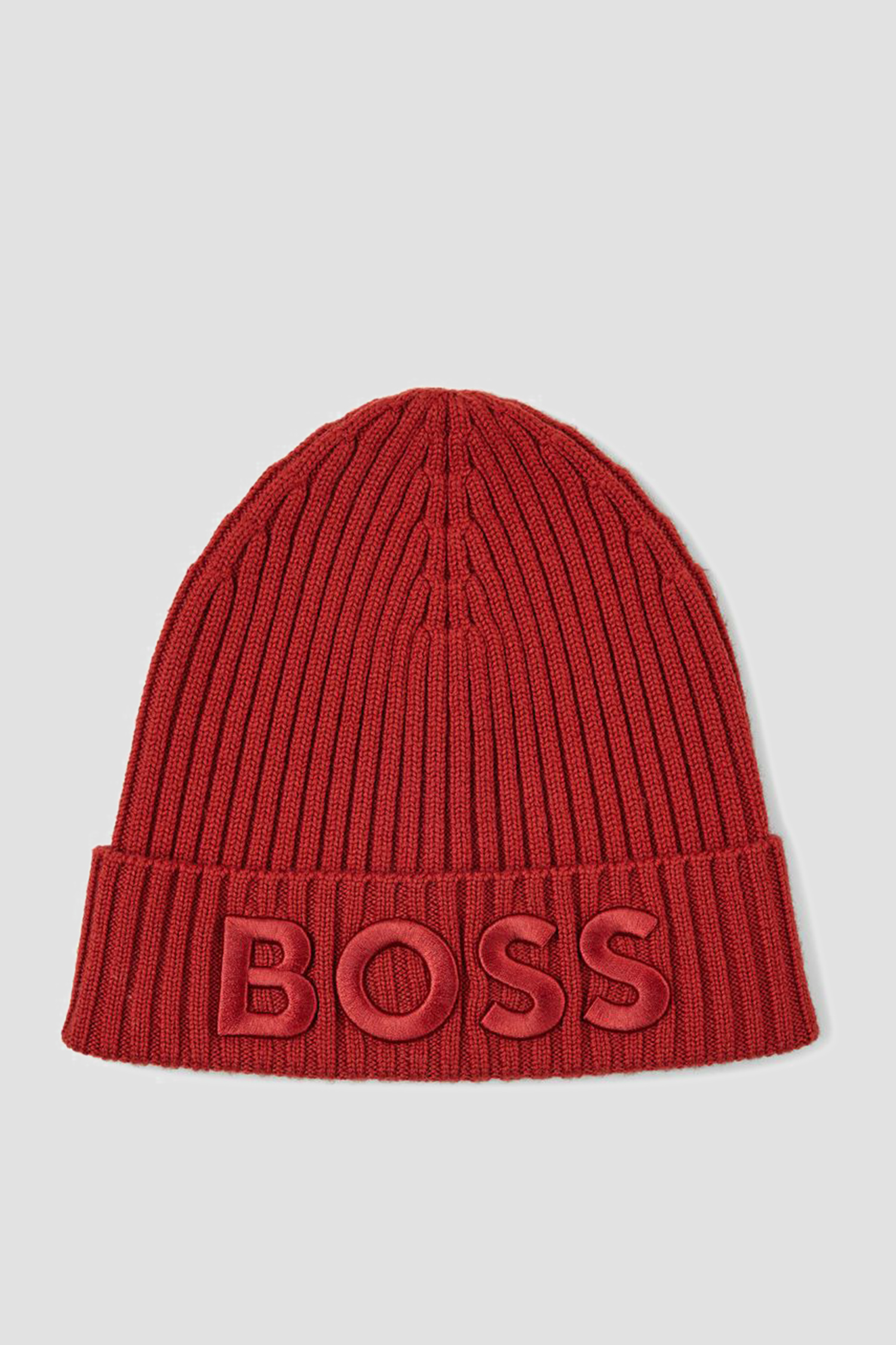Женская красная шерстяная шапка BOSS 50478410;613