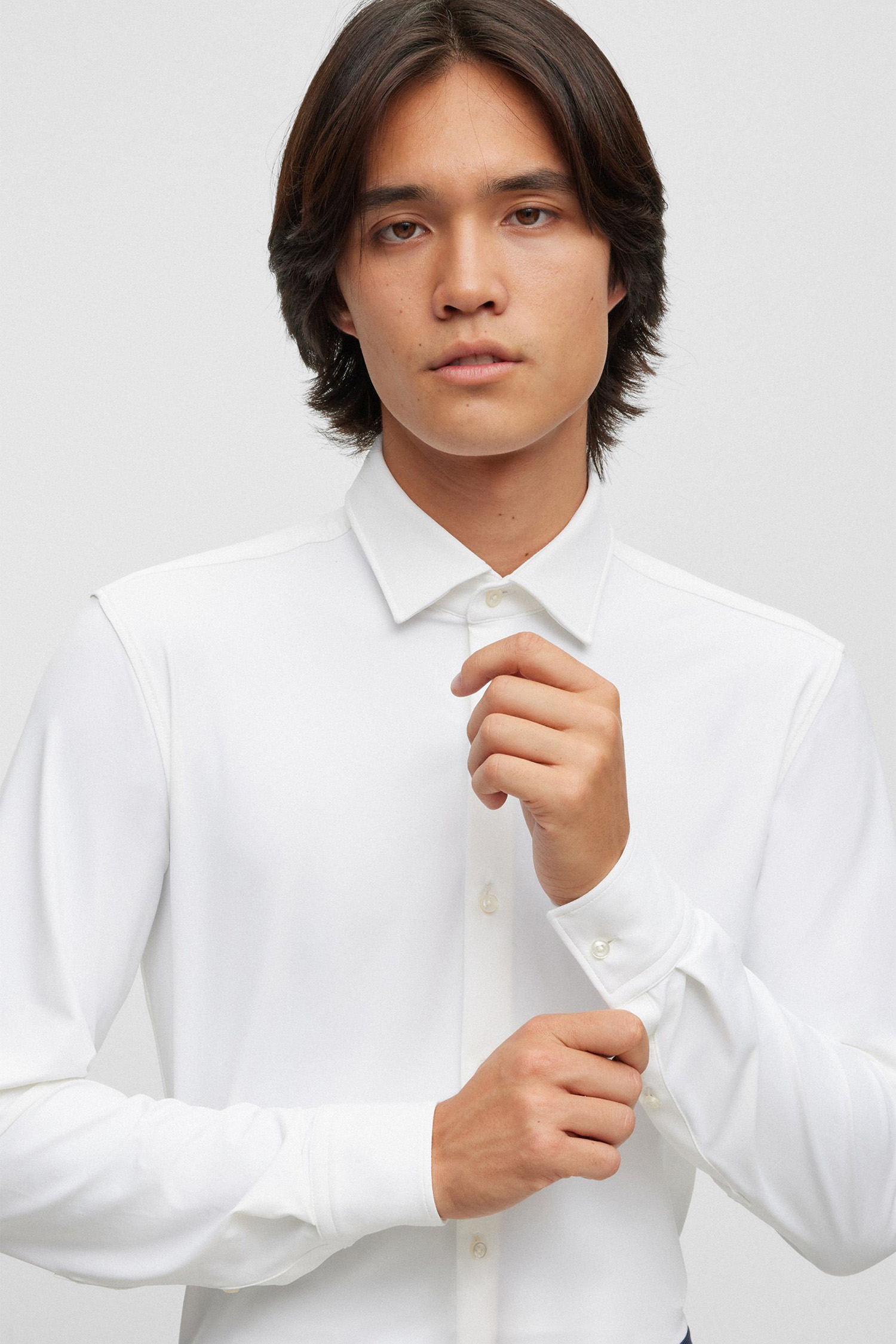 Мужская белая рубашка HUGO 50481195;199