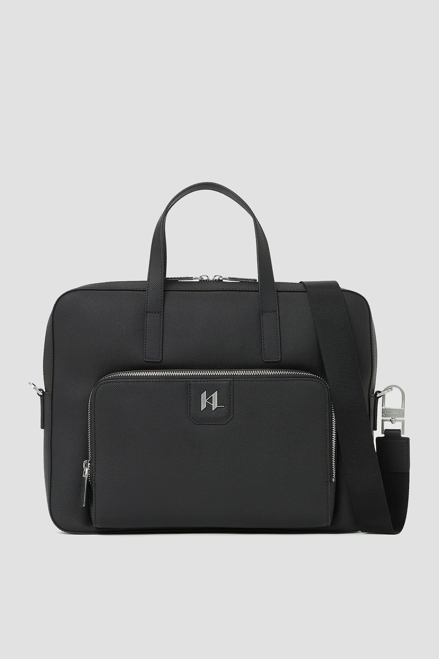 Мужская черная кожаная сумка для ноутбука Karl Lagerfeld A1M30098;999