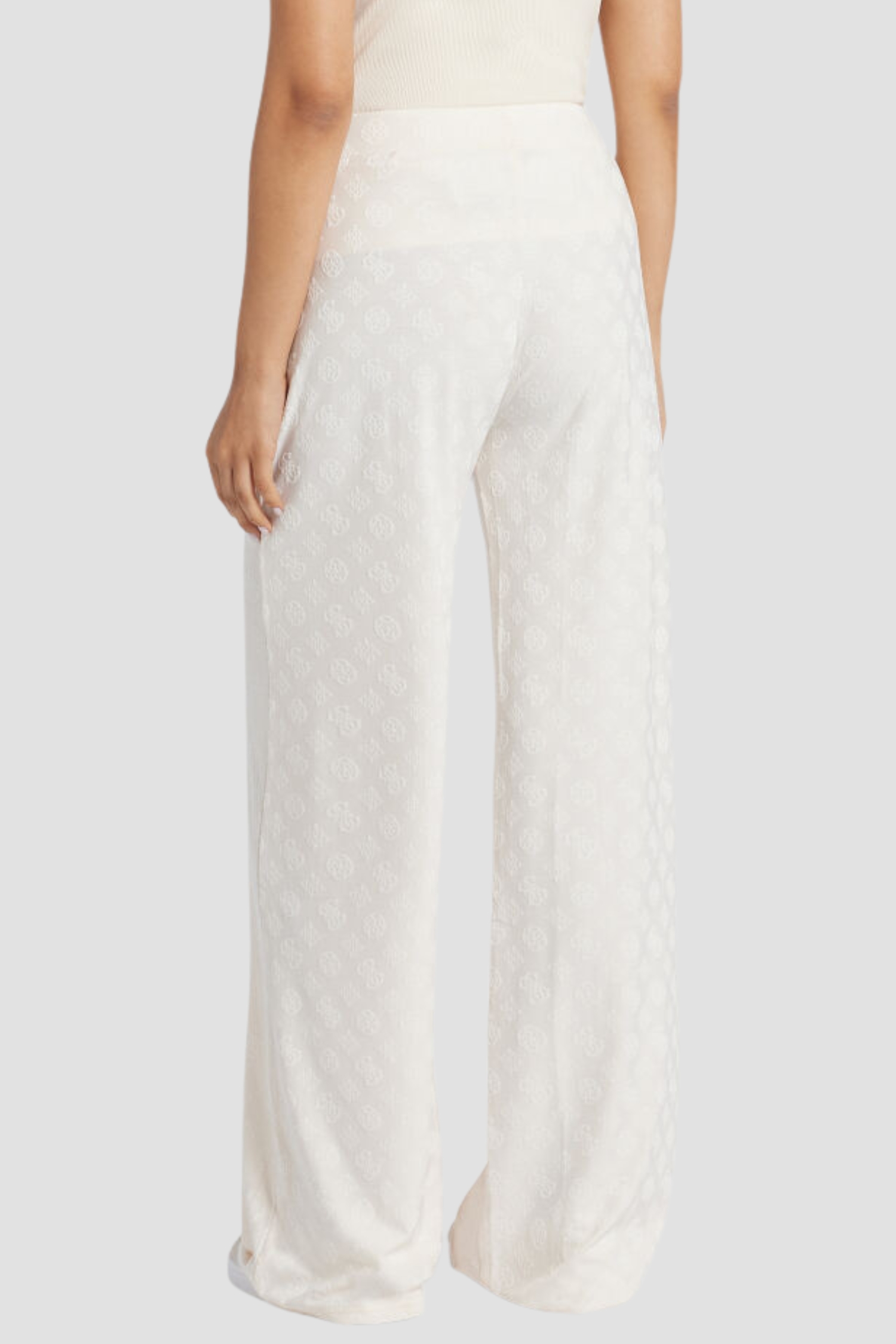 Жіночі бежеві брюки з візерунком Guess V5RB21.KCLG2;P6EB