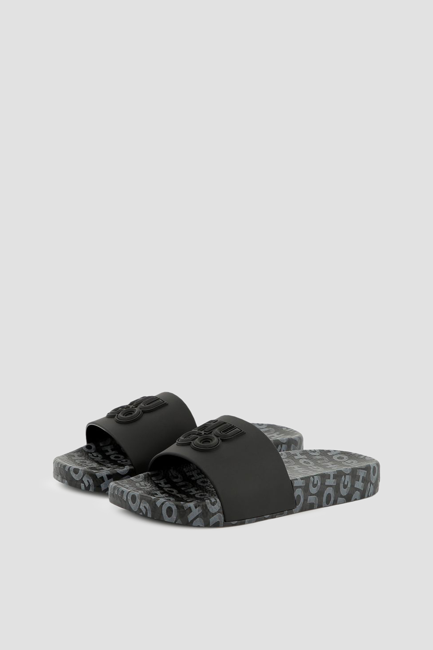 Детские черные слайдеры HUGO kids G00298;09B
