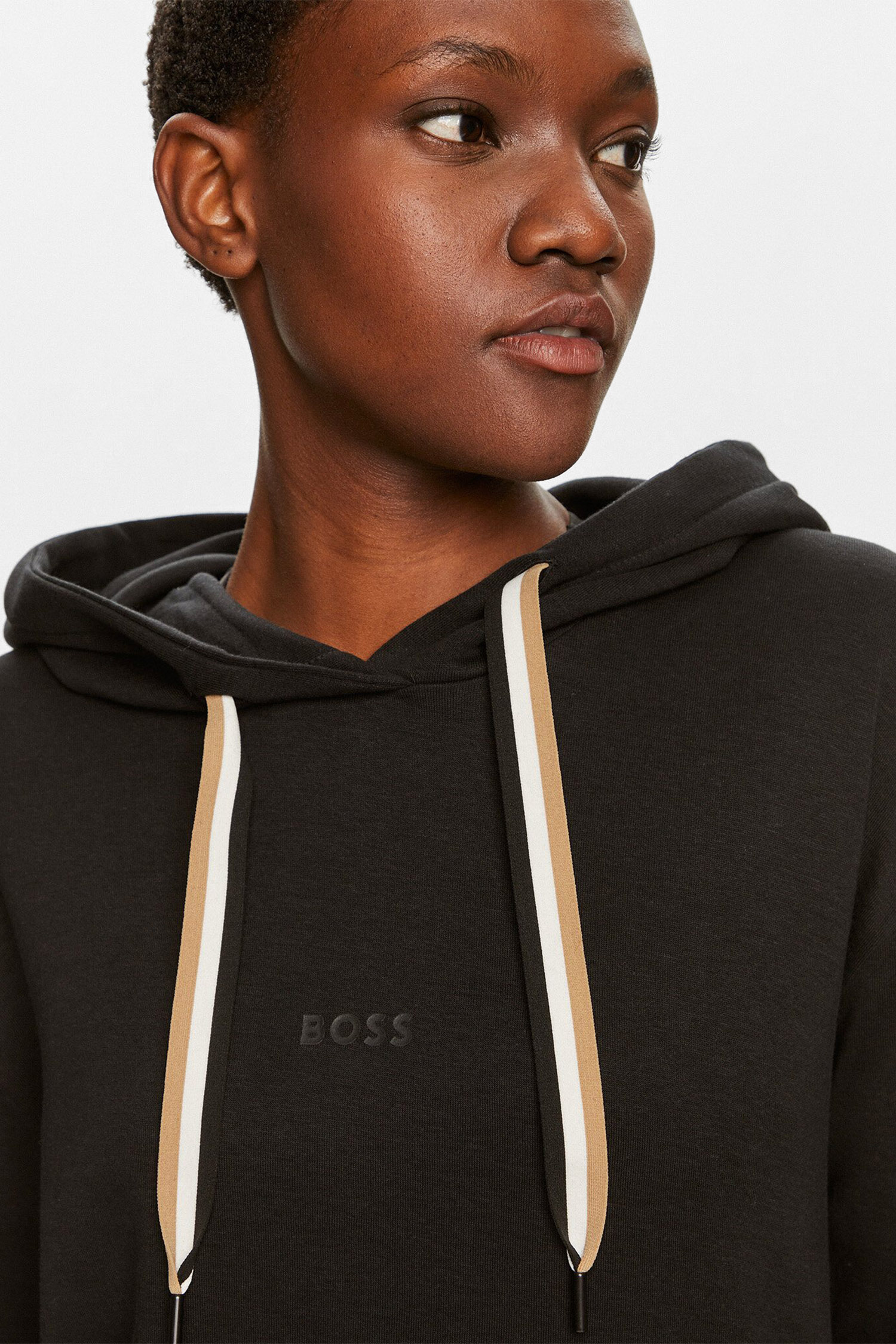 Женское черное худи BOSS 50524760;001