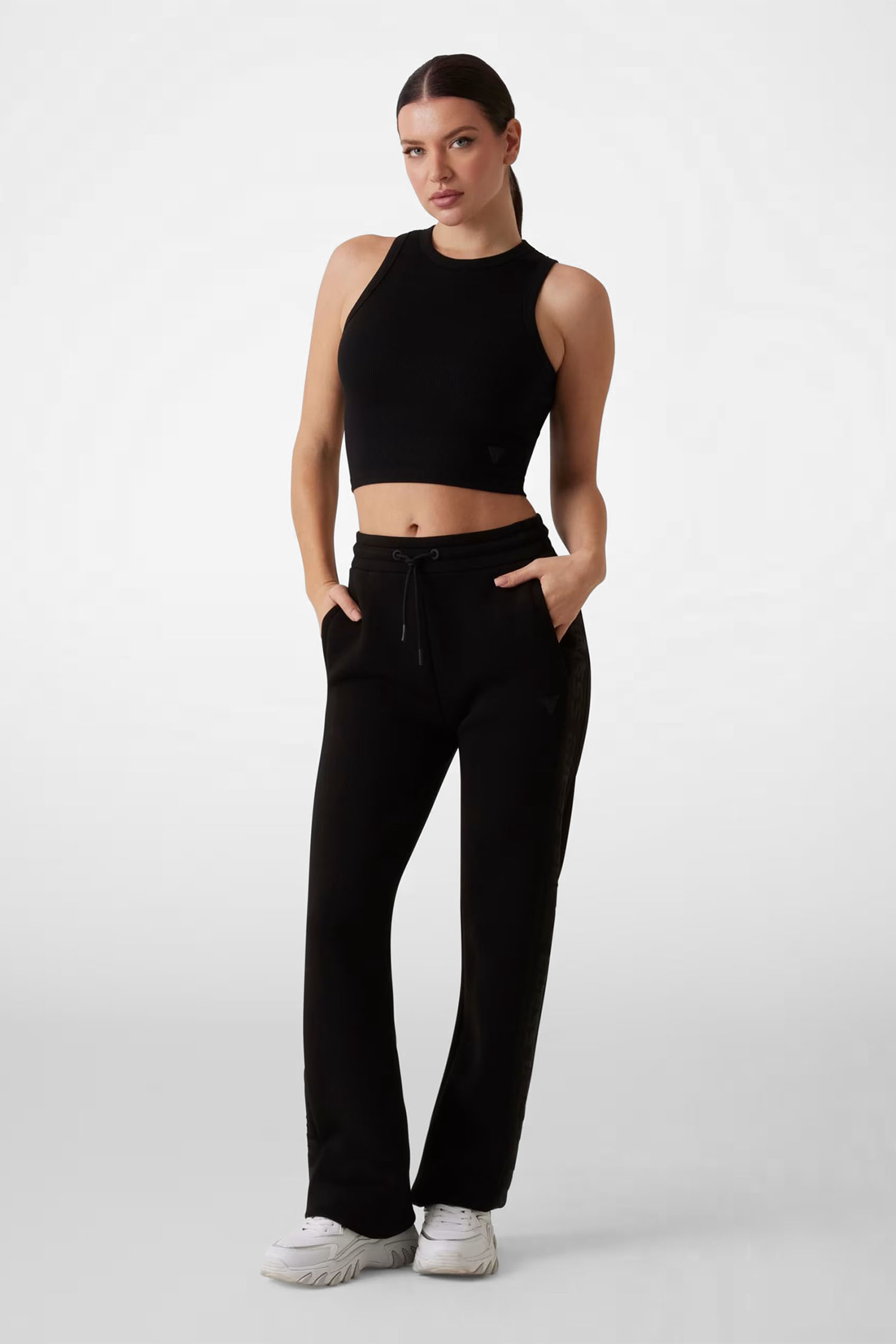 Женский черный топ Guess V3GP19.K8RT2;JBLK
