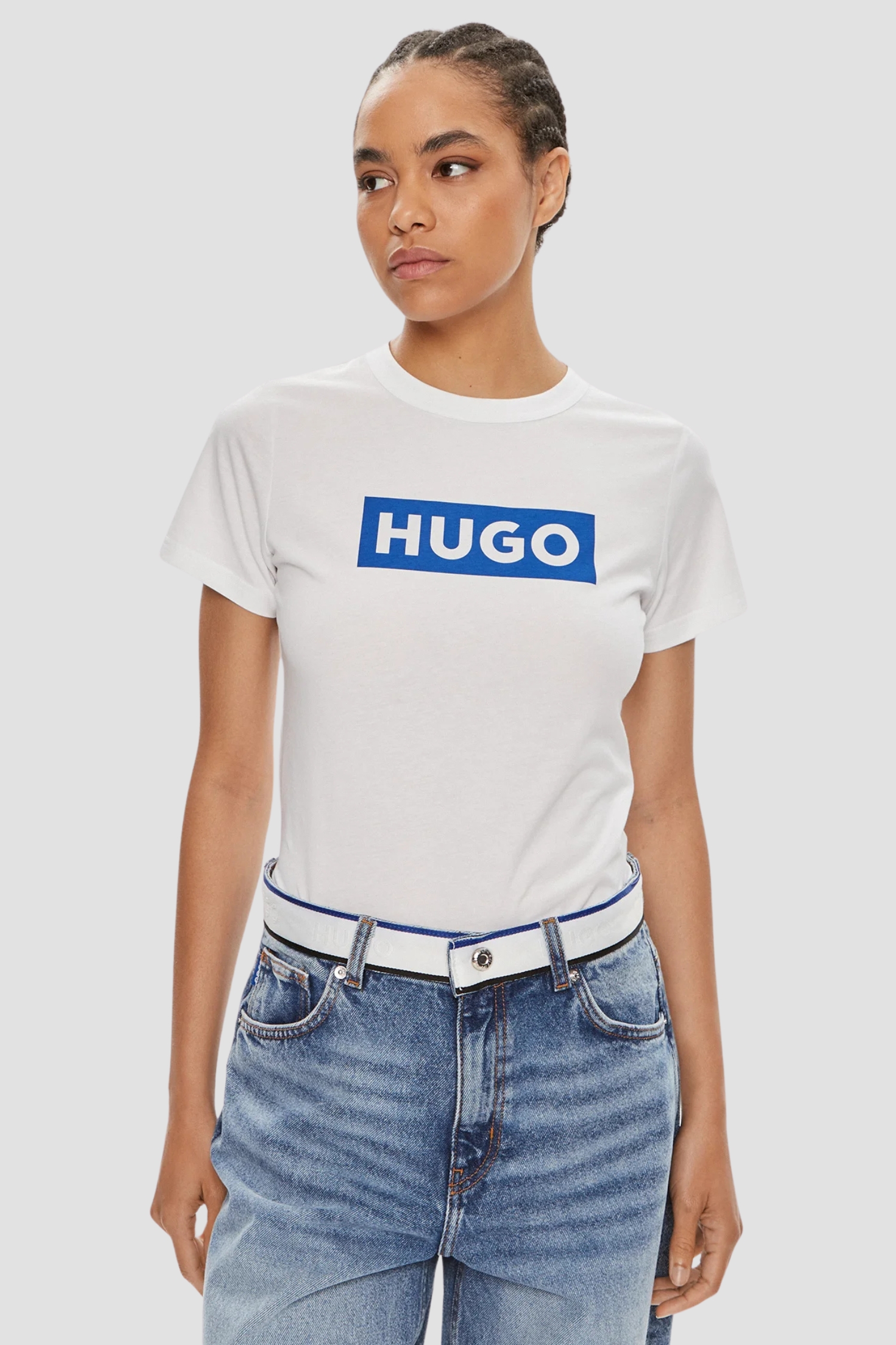 Жіноча біла футболка HUGO BLUE 50510772;100