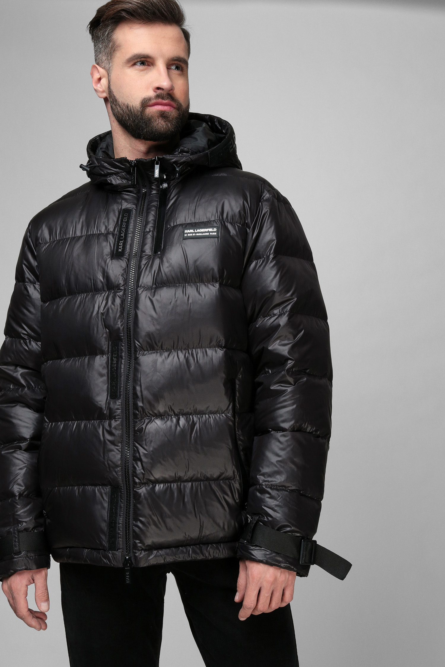 Мужской черный пуховик Karl Lagerfeld 512503.455000;990