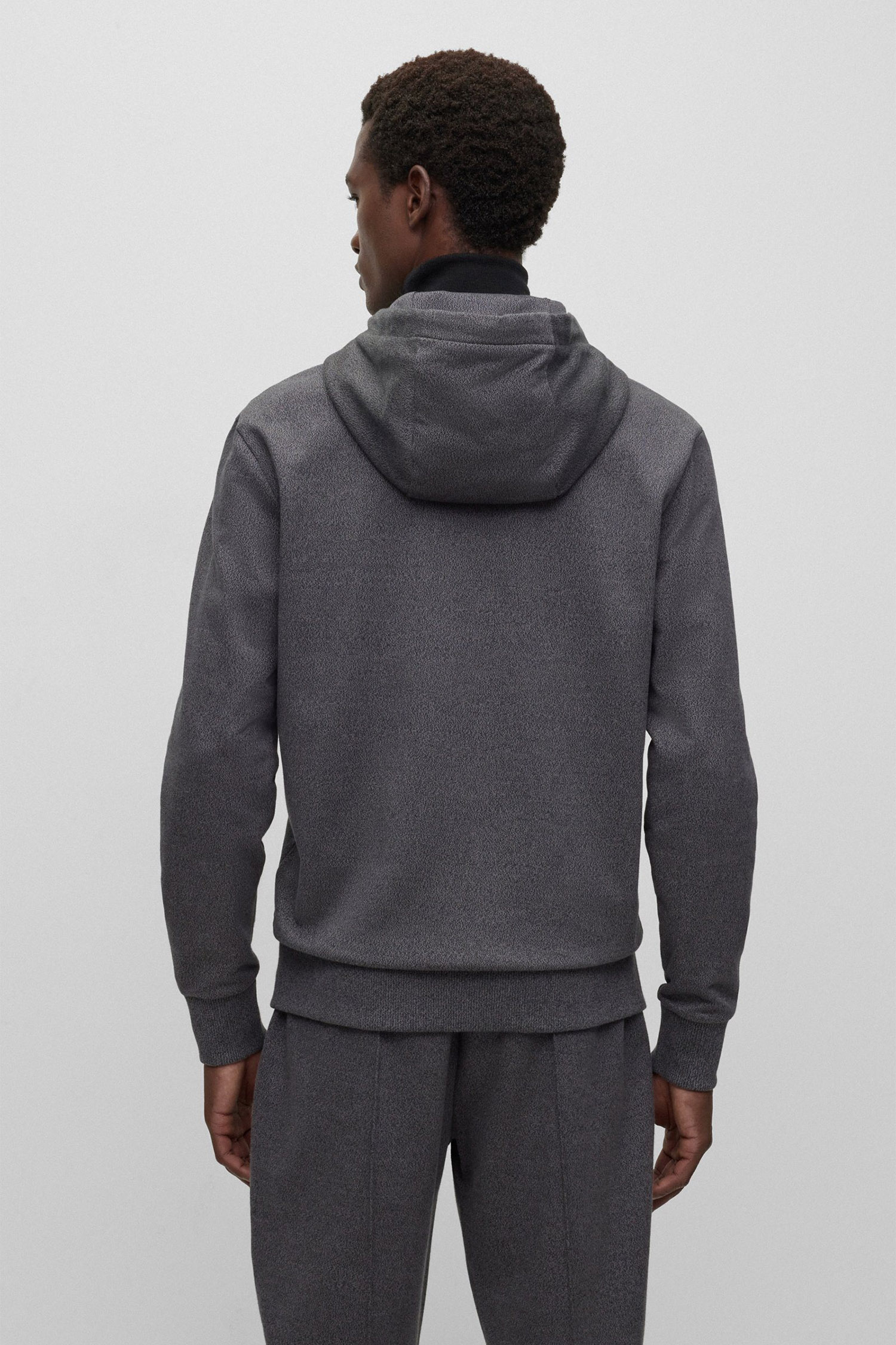 Чоловіча темно-сіра кофта на блискавці BOSS 50499428;001