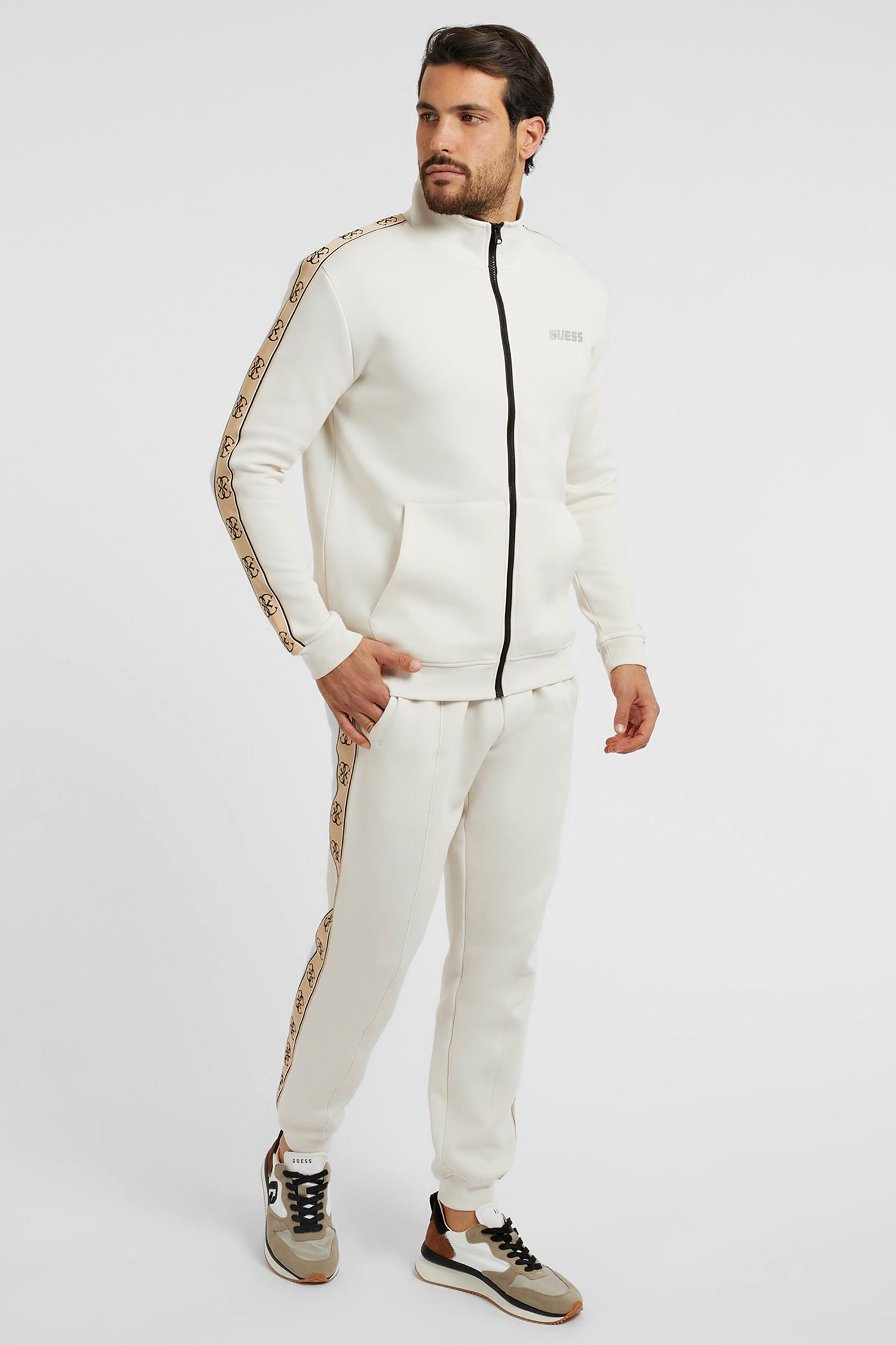 Мужская белая спортивная кофта Guess Z2YQ10.KB3P2;G9L9
