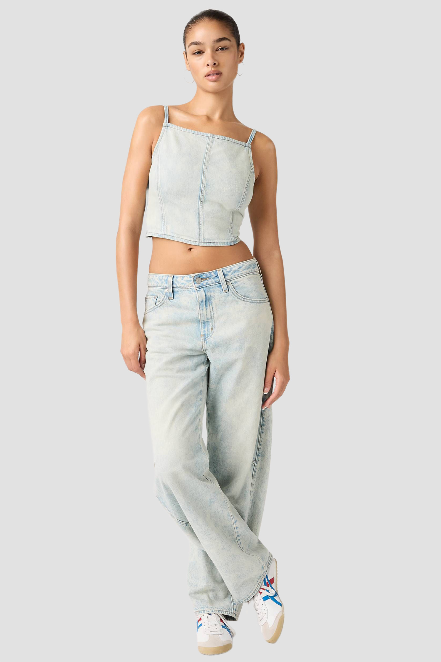 Женские голубые джинсы Baggy Dad Barrel Levi’s® 0039A;0017