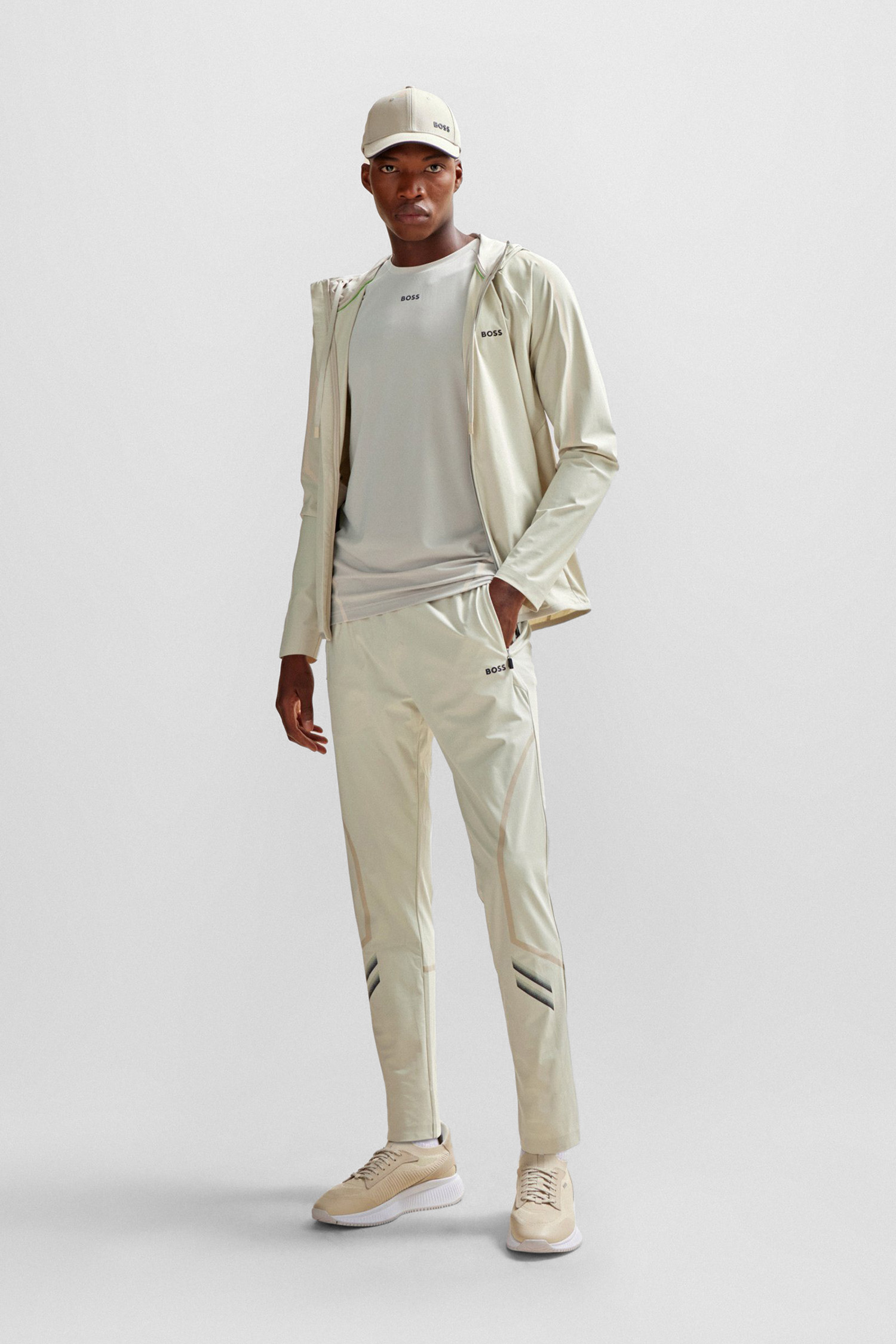 Чоловіча бежева футболка BOSS 50506354;271