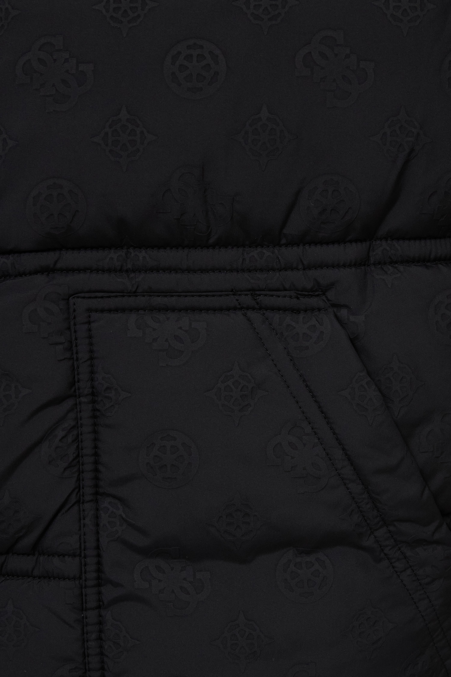 Жіноча чорна куртка з візерунком Guess W5BL43.W2902;JBLK
