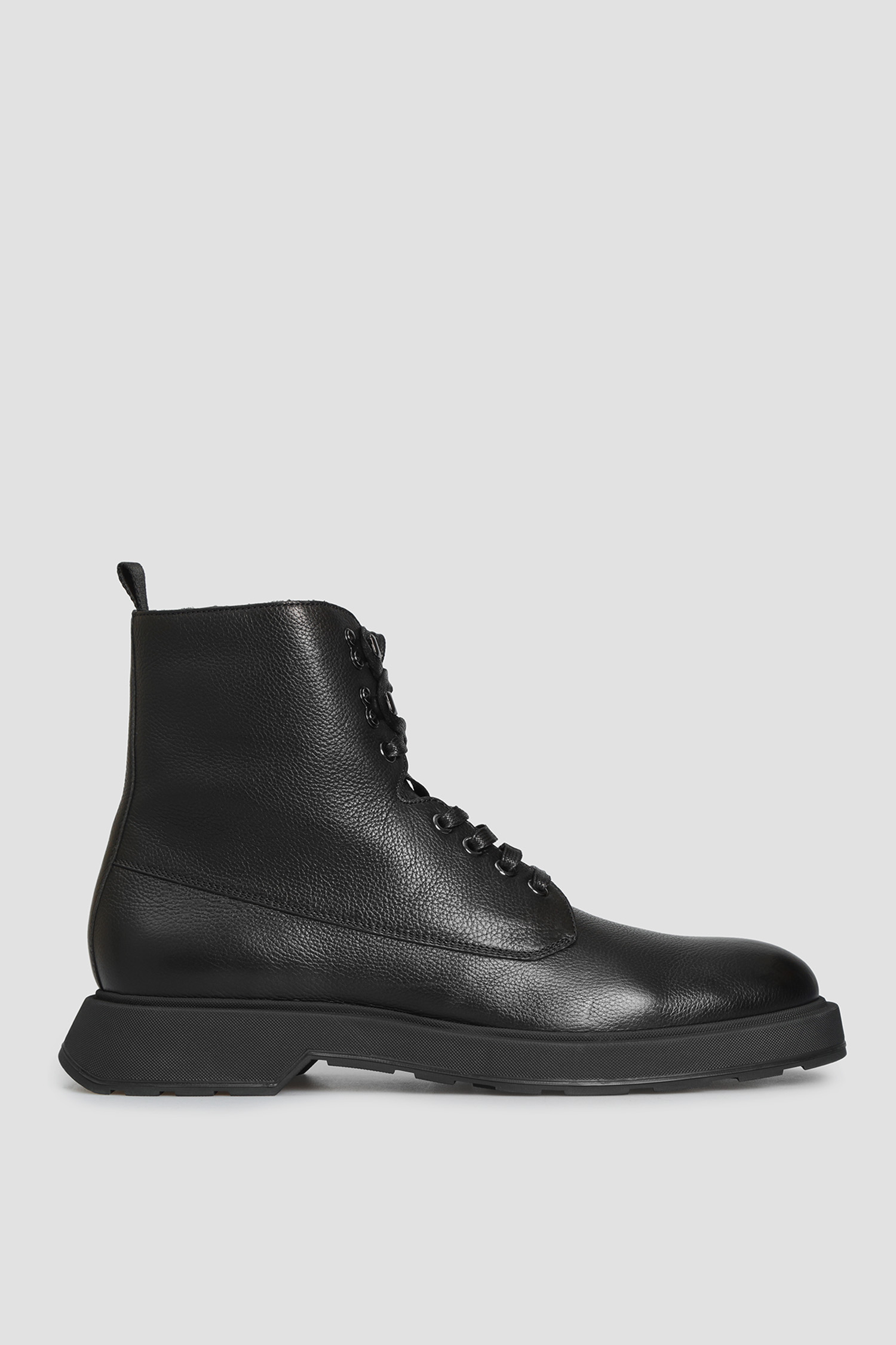Мужские черные кожаные ботинки BOSS 50461327;001