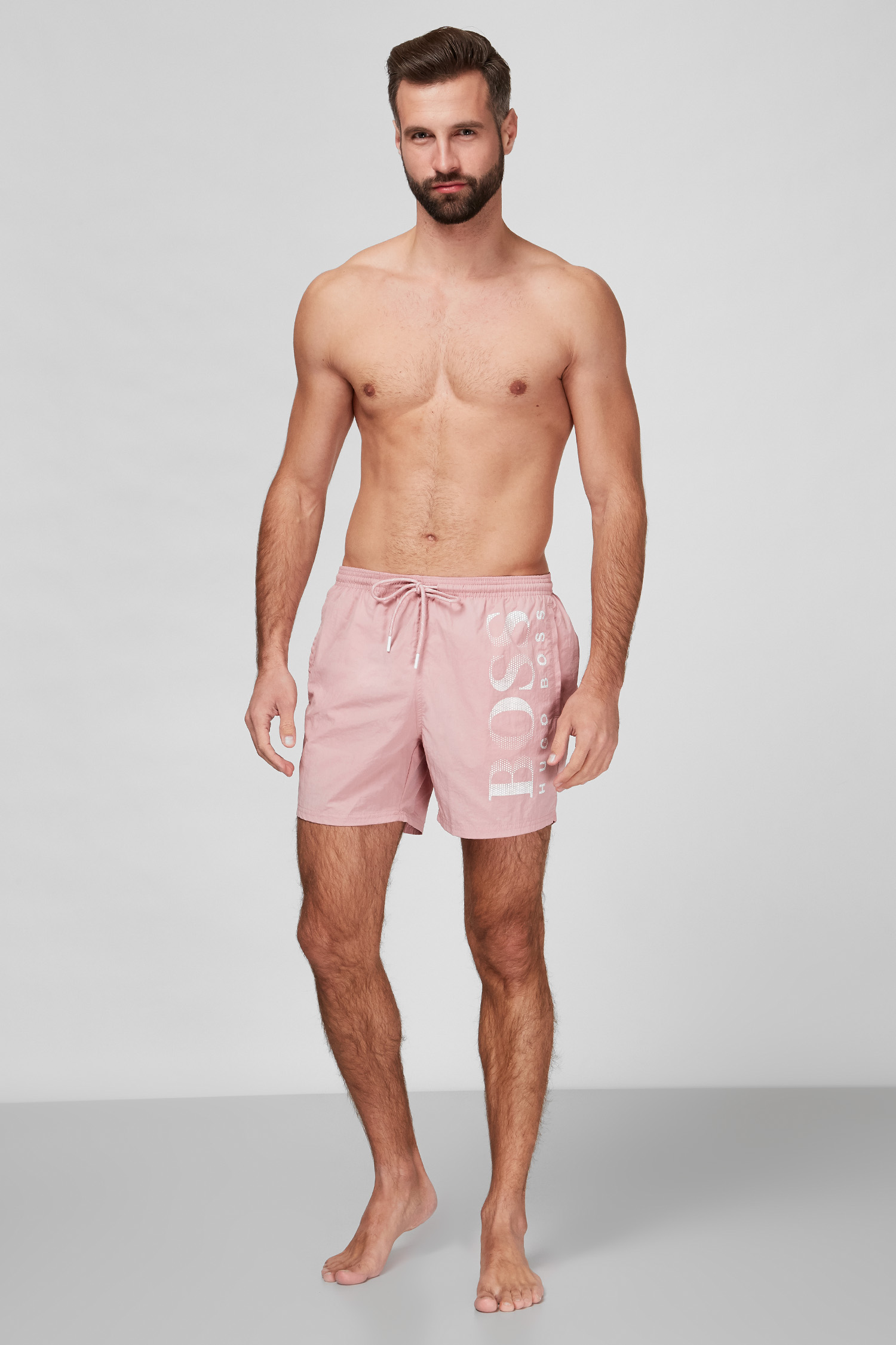 Мужские розовые плавательные шорты BOSS 50371268;690