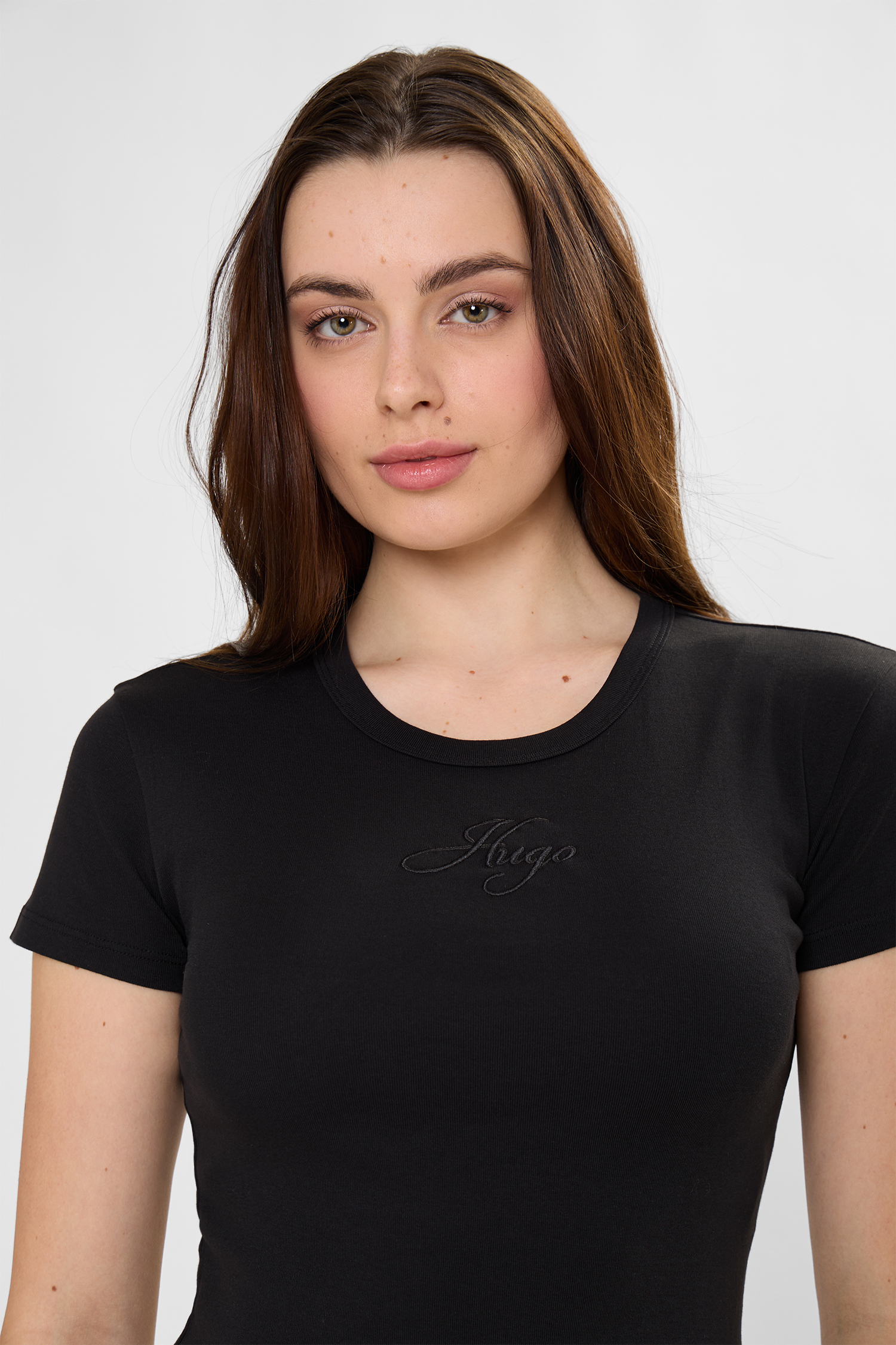 Жіноча чорна футболка HUGO 50568725;001